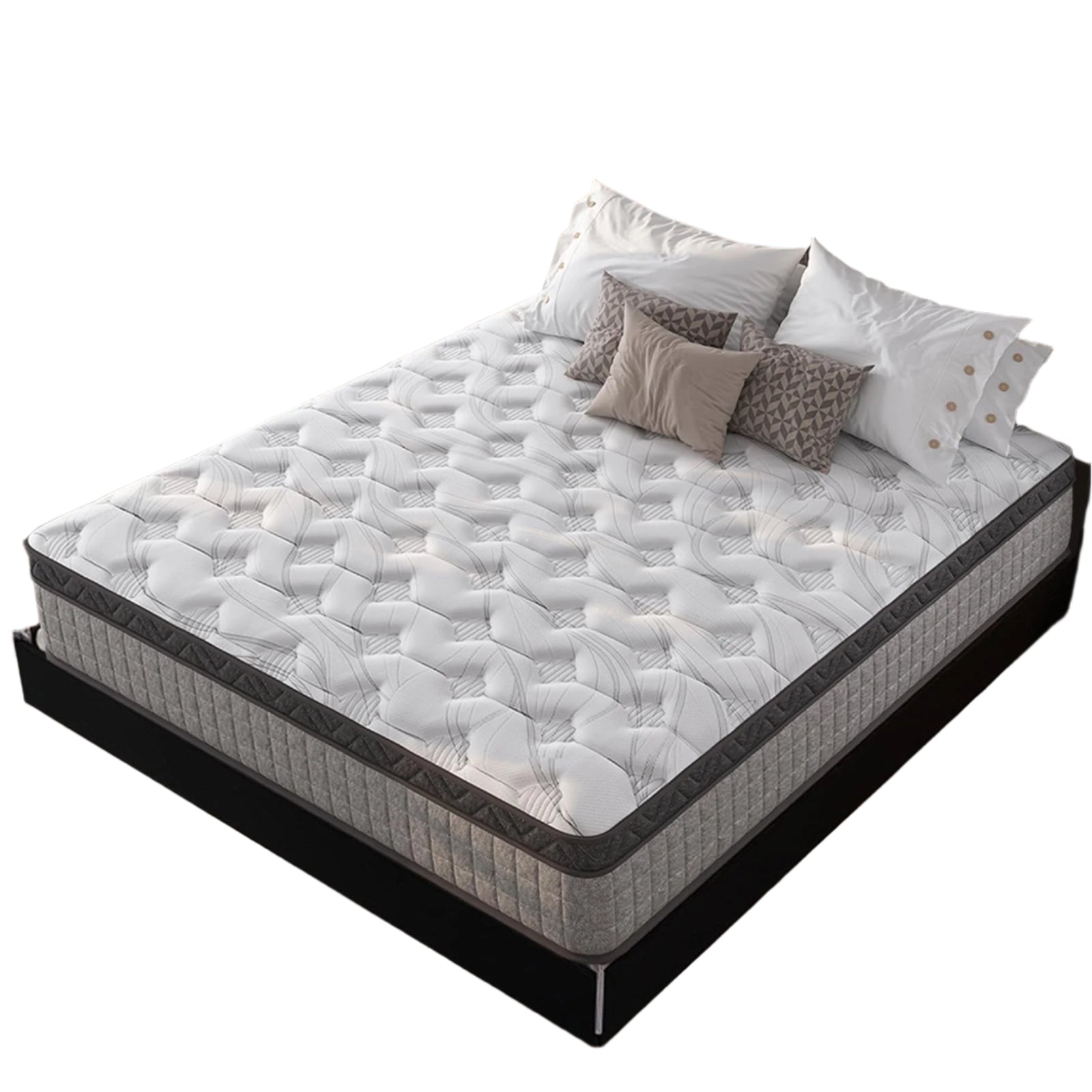 12'' Hybrid Mattress Twin with Comfort Foam,Innerspring Pillow Top Twin Mattress in a Box