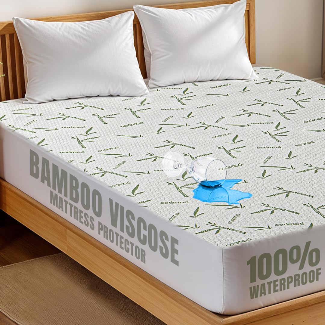 Waterproof Cooling Mattress Protector Queen Size