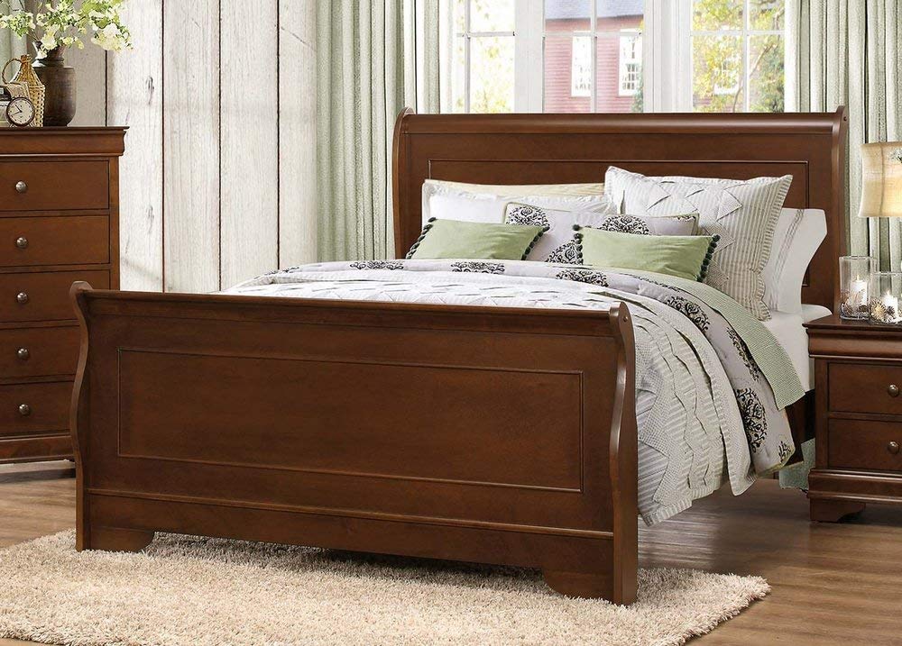 Abbeville Cal King Sleigh Bedframe, Cherry