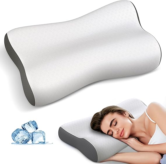Pillow - Contour Neck Pillows for Neck Pain Relief, Ergonomic Side