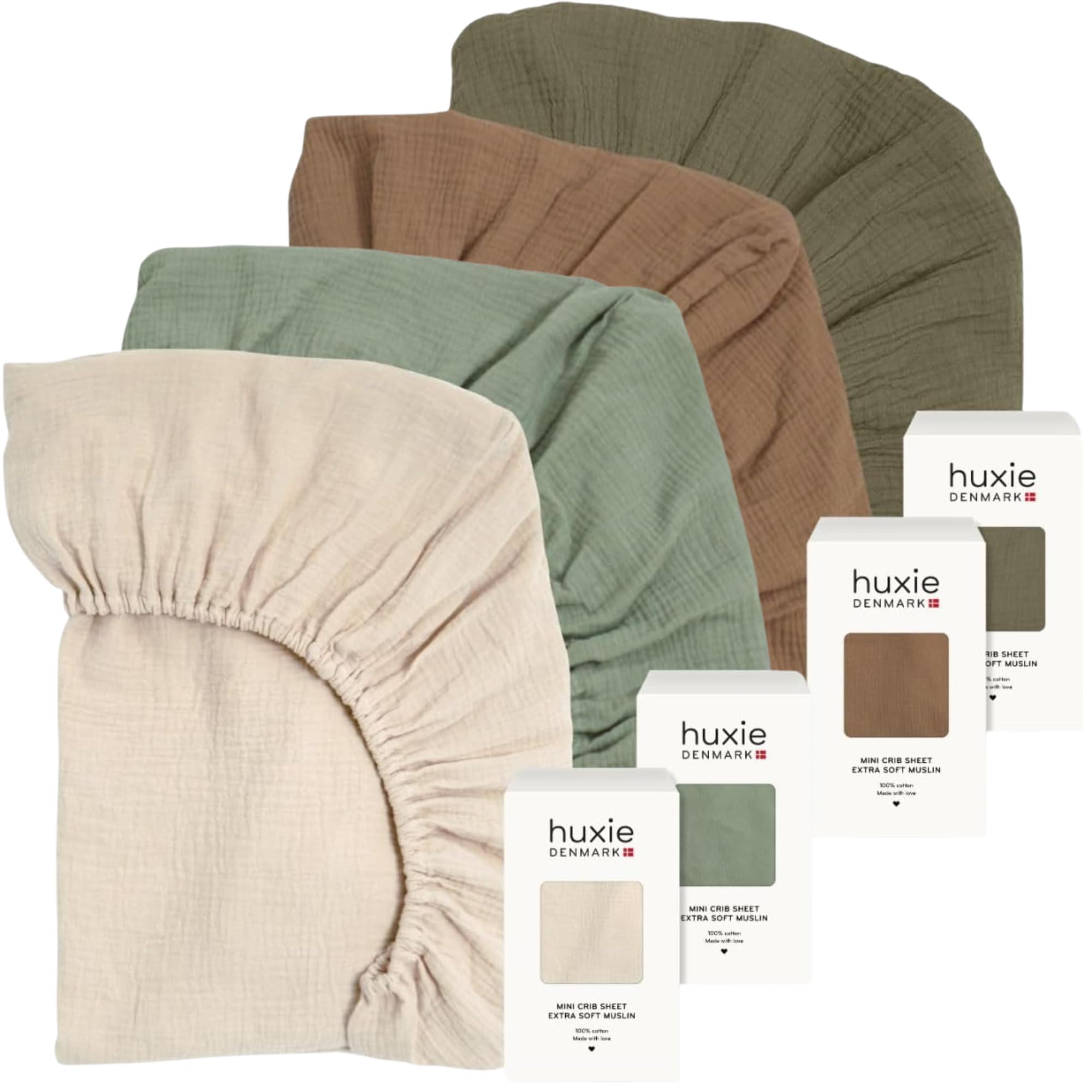 Mini Crib Sheets – Organic Cotton Muslin Fitted Mini Crib Sheet