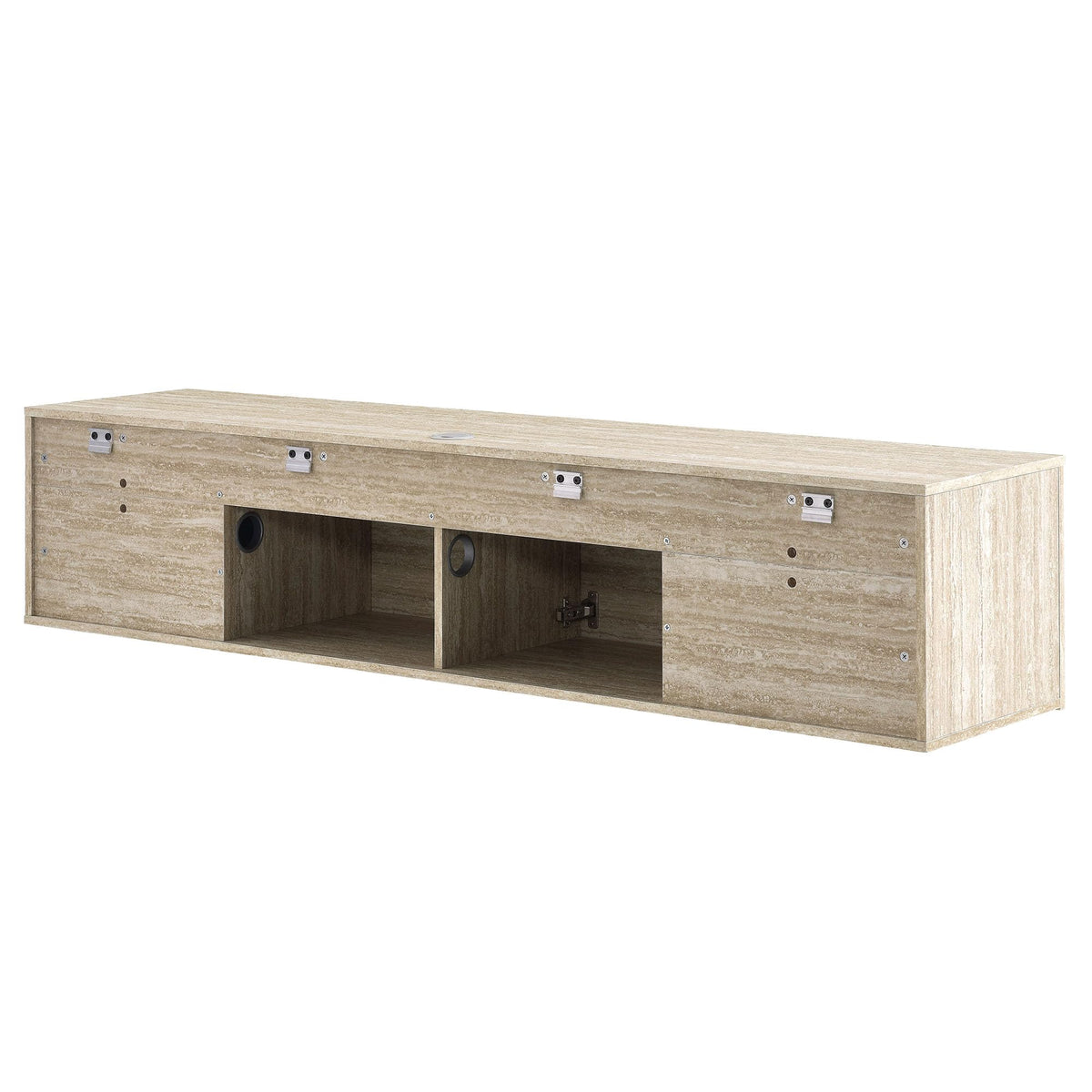 71" Floating TV Stand with Storage – Travertine