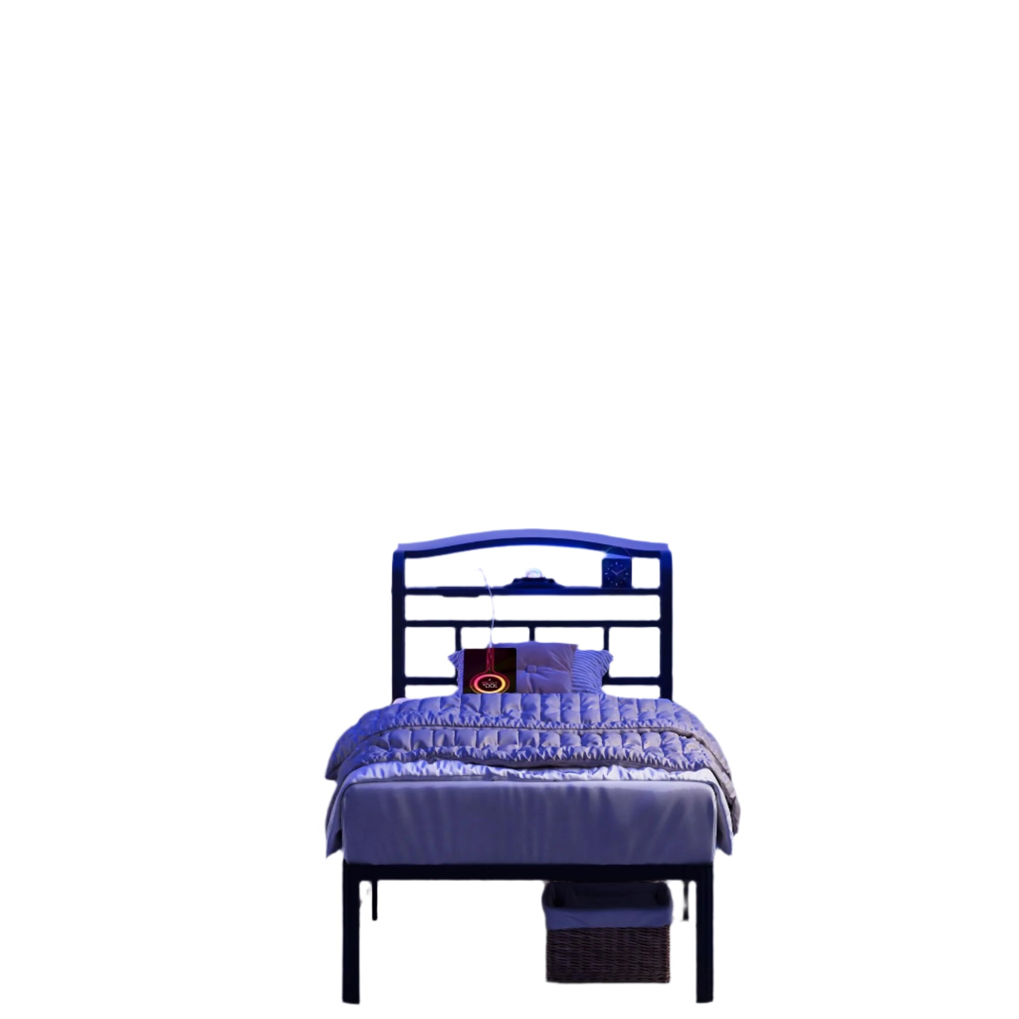 Twin Bed Frame with Headboard, Heavy Duty Bedframe