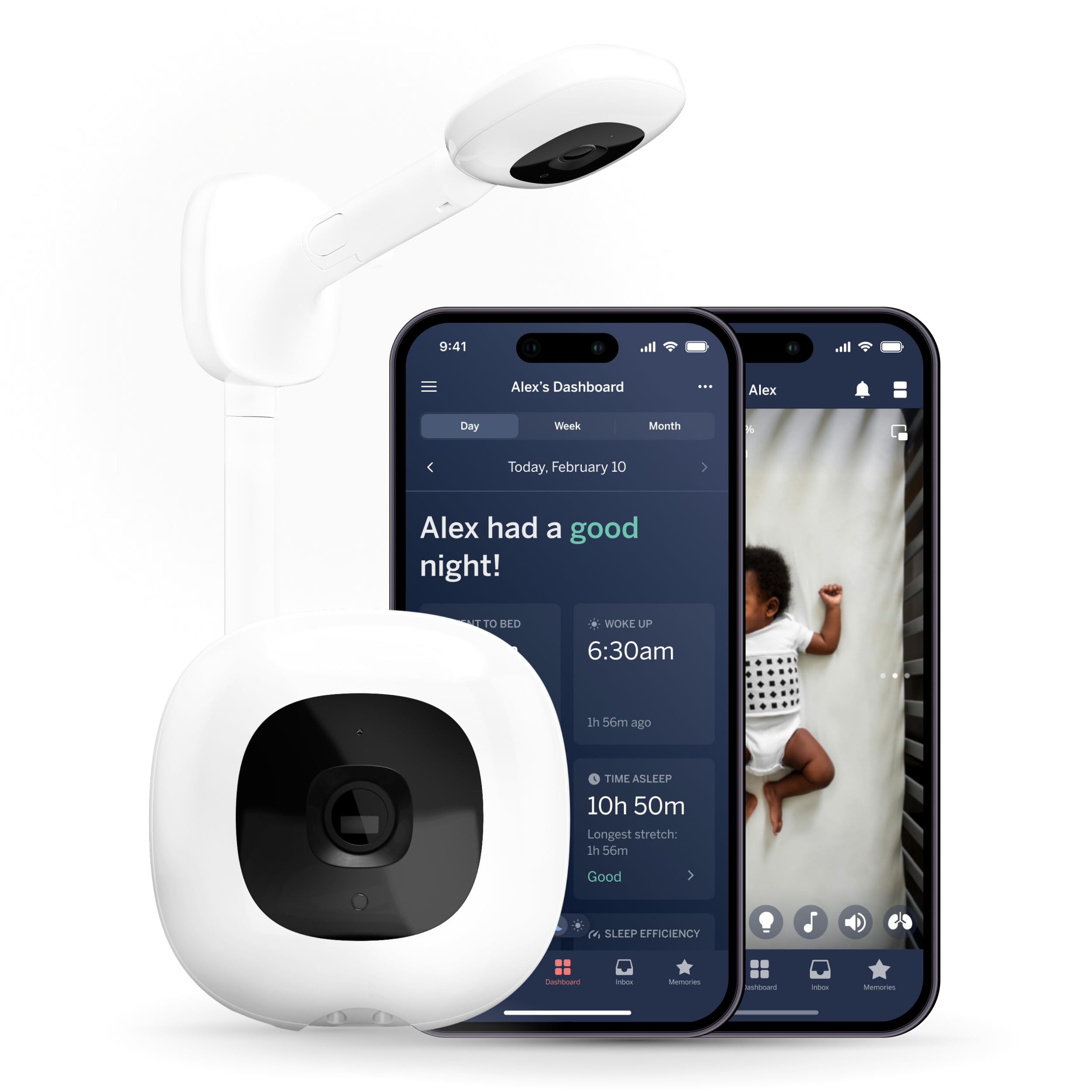 Pro Smart Baby Monitor & Wall Mount – 1080p Secure Wi-Fi Video Camera