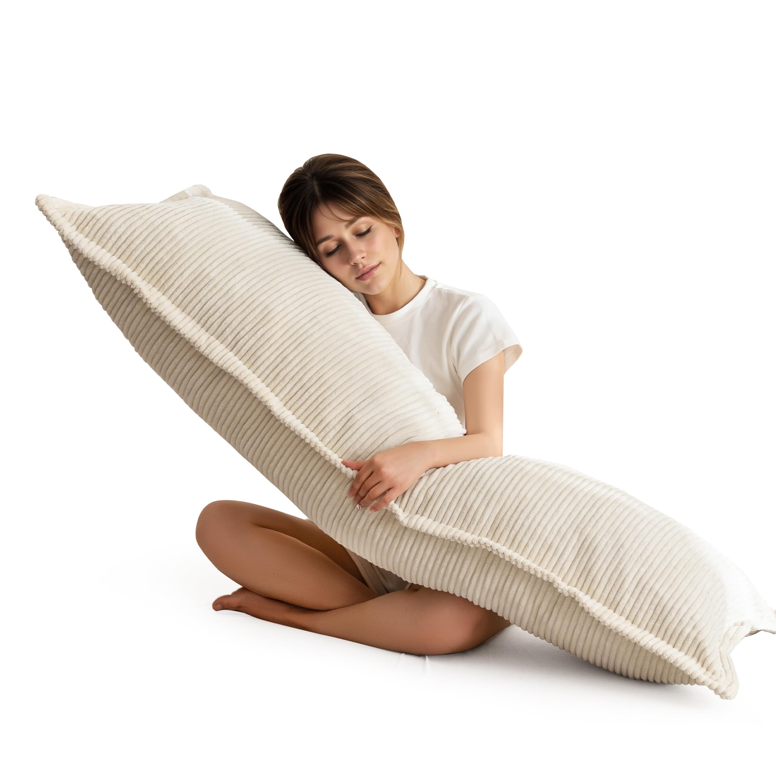 Body Pillow for Adults, Thickened Memory Foam Long Bed Pillow