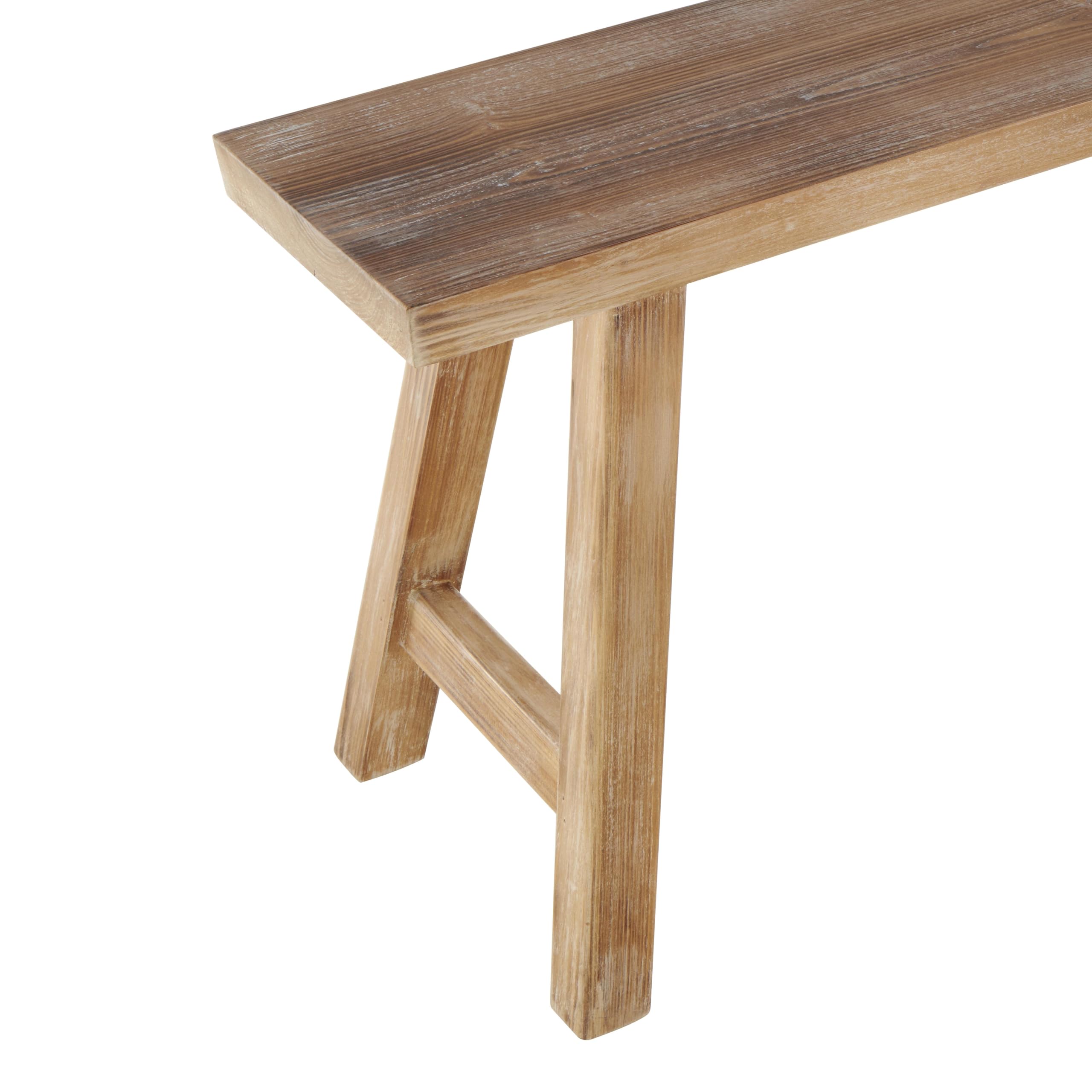 Wood Home Bench Slim Distressed Entryway Benches