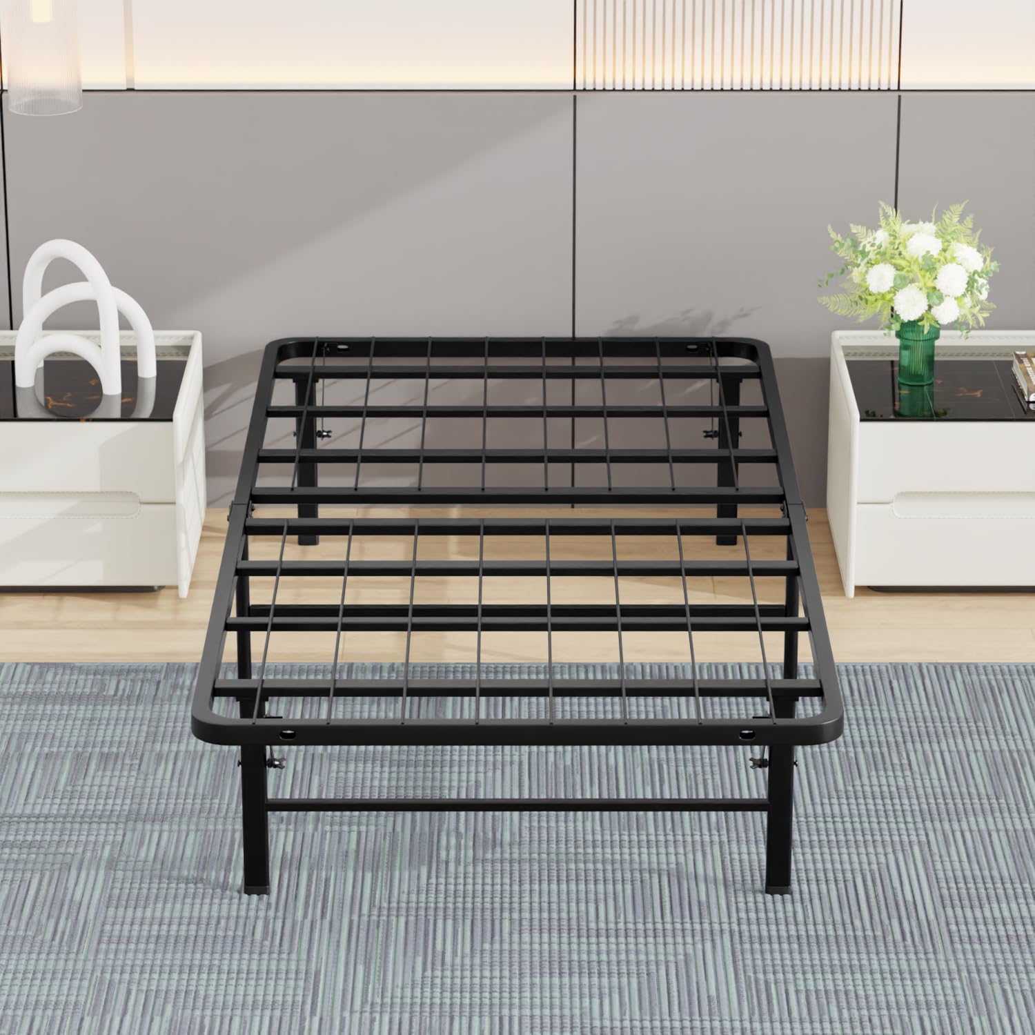 Frame Metal Platform Bed Frame Twin Size 14 Inch Mattress