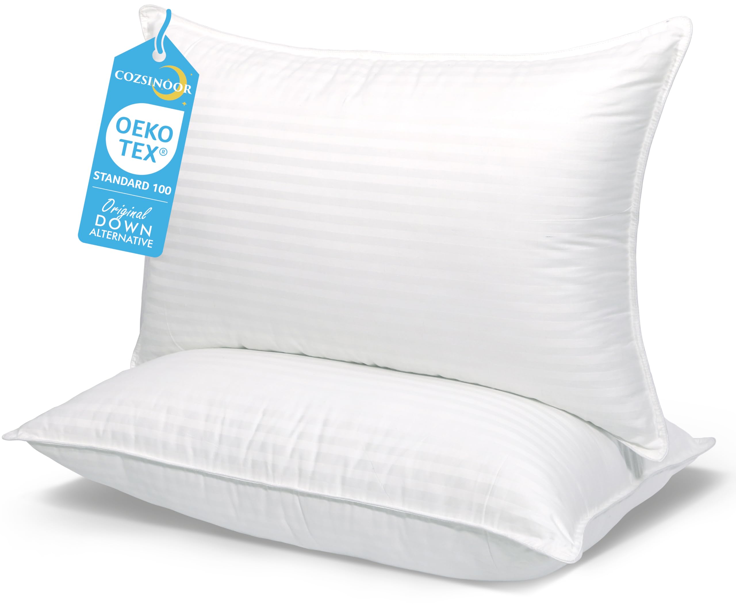 Bed Pillows for Sleeping Queen Size - Hotel Quality Set of 2 - Down Alternative Cooling
