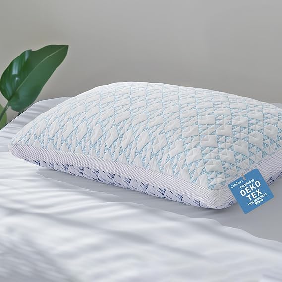Shredded Memory Foam Cooling Soft Bamboo Viscose Pillows King Set of 2