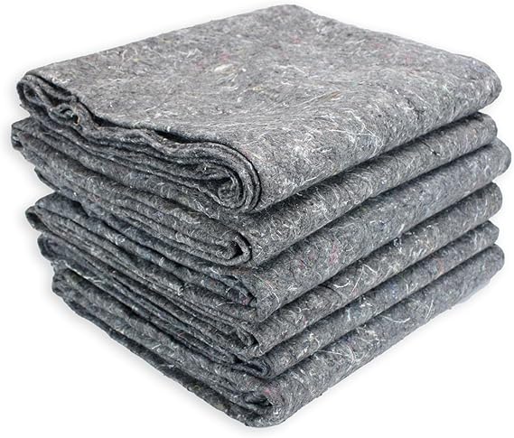 Moving Blankets, 12 Pack, Heavy Duty, Eco-Friendly Pads for Packing