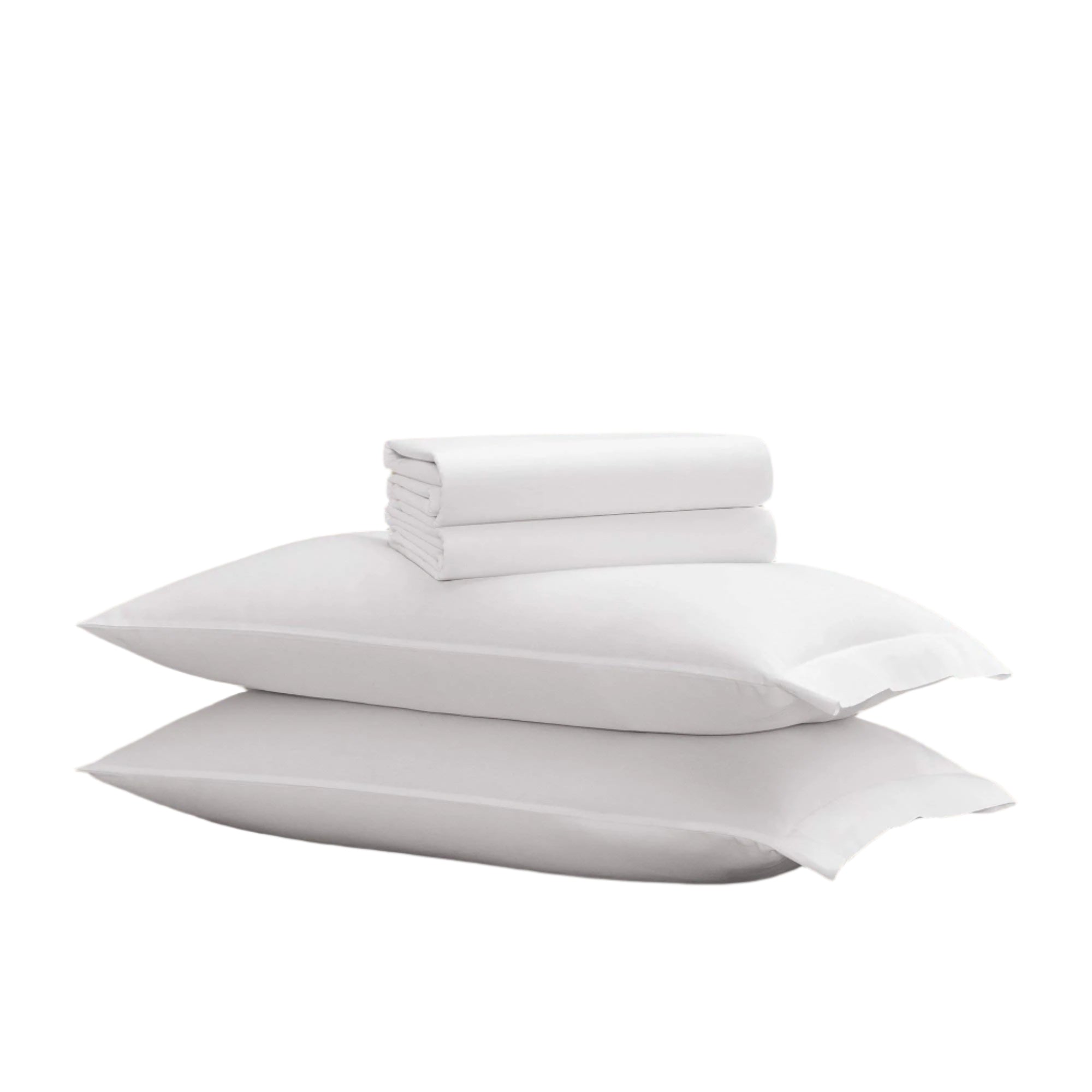 Sateen Classic Sheet Set (California King) - Luxury All-White Bedding Sheet Set/Includes