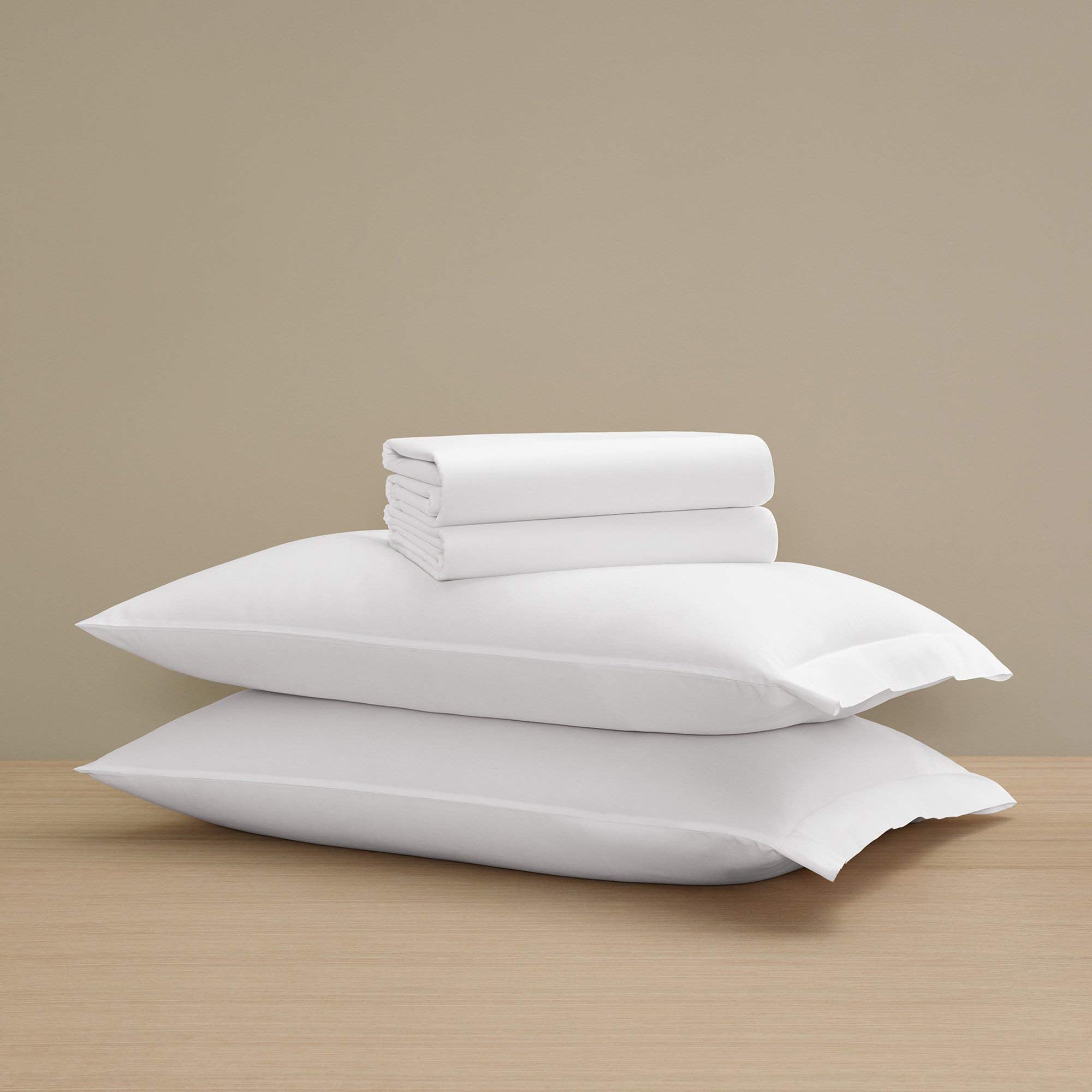Sateen Classic Sheet Set (King) - Luxury All-White Bedding Sheet