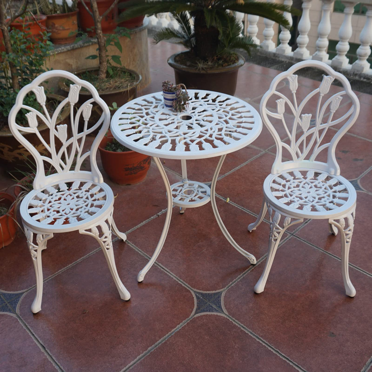 3-Piece Cast Aluminum Bistro Set