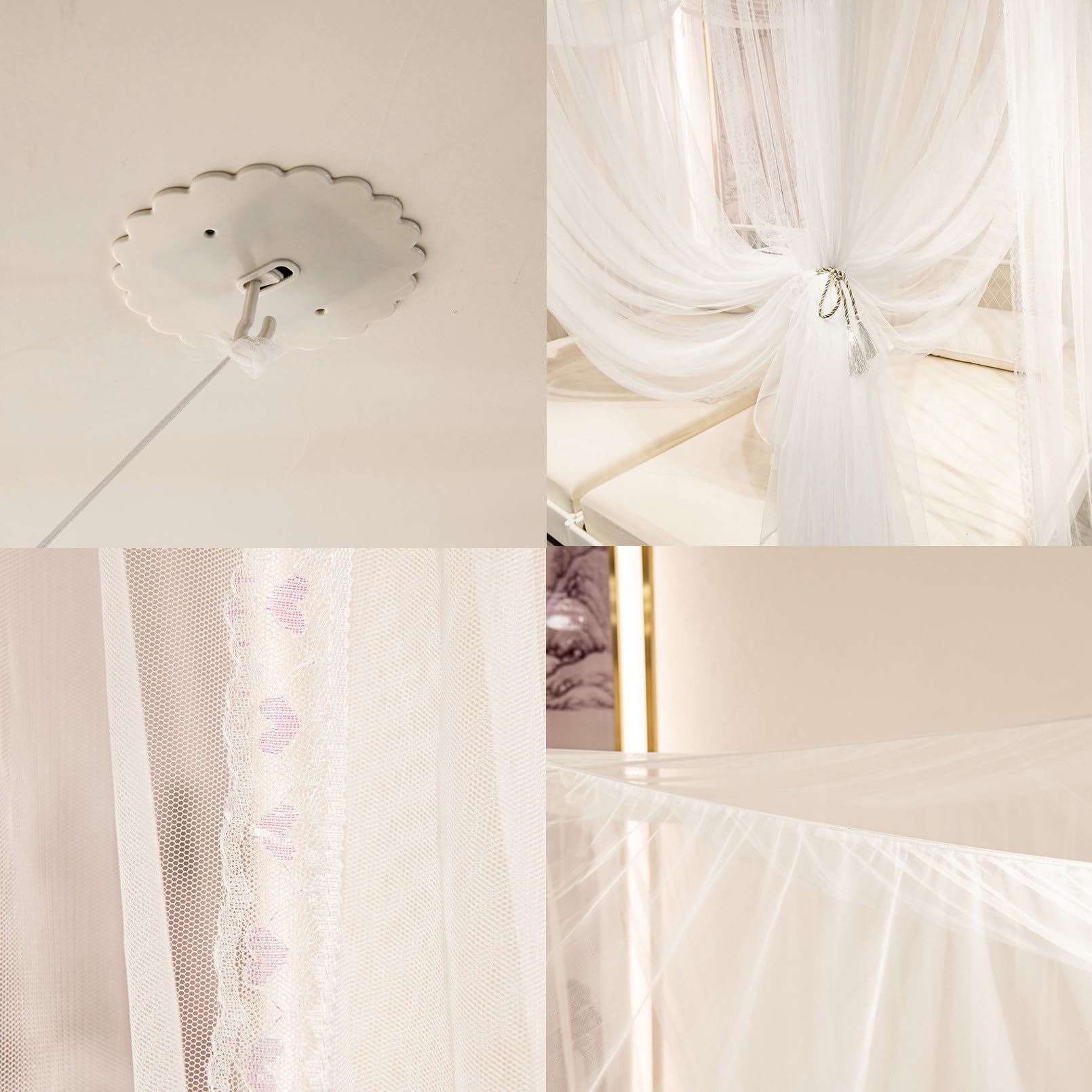 Large Rectangular Shaped Mosquito Net for Beds,Patio, Hammock