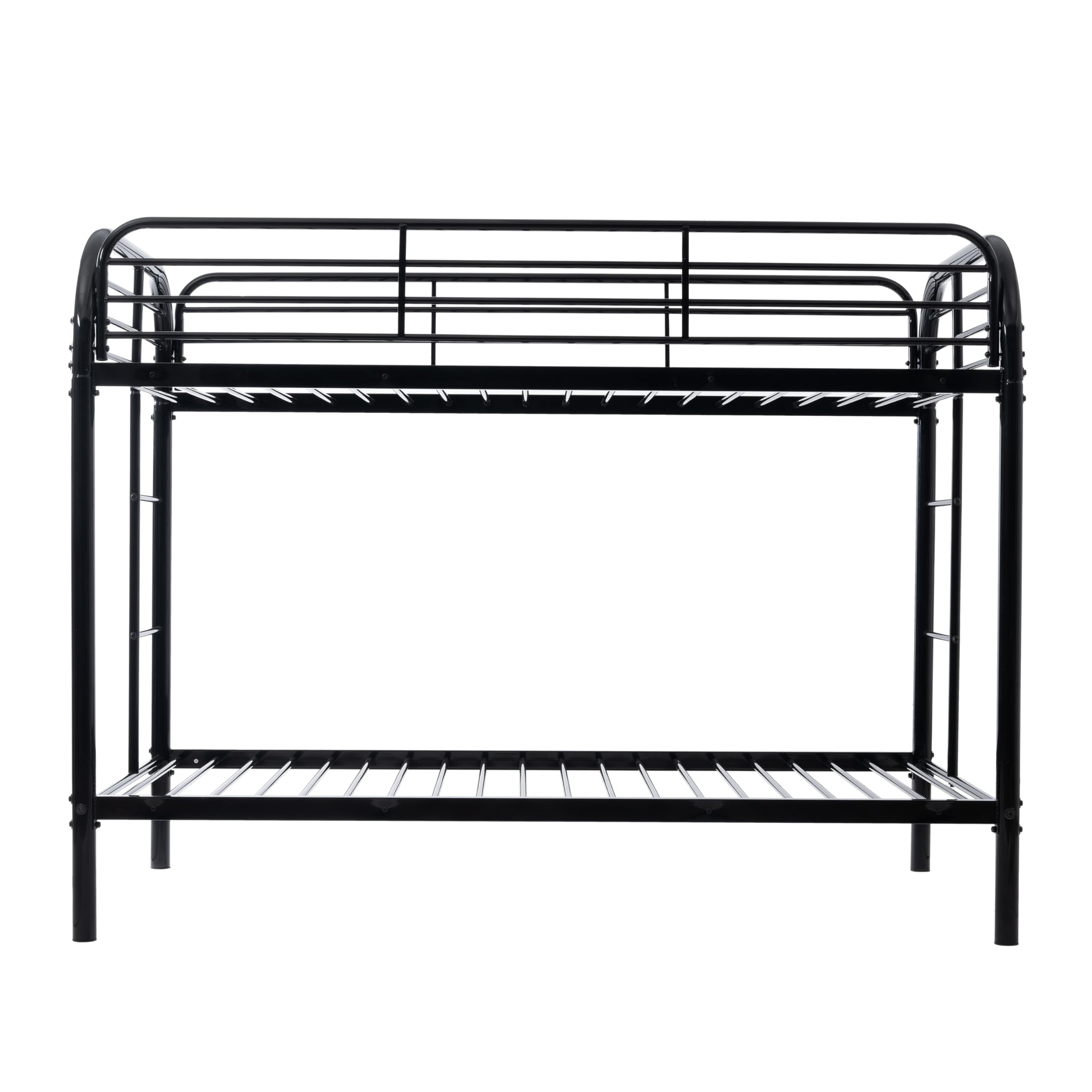 Metal Bunk Bed Twin Over Twin, Heavy Duty Bunk Beds with 2 Ladders