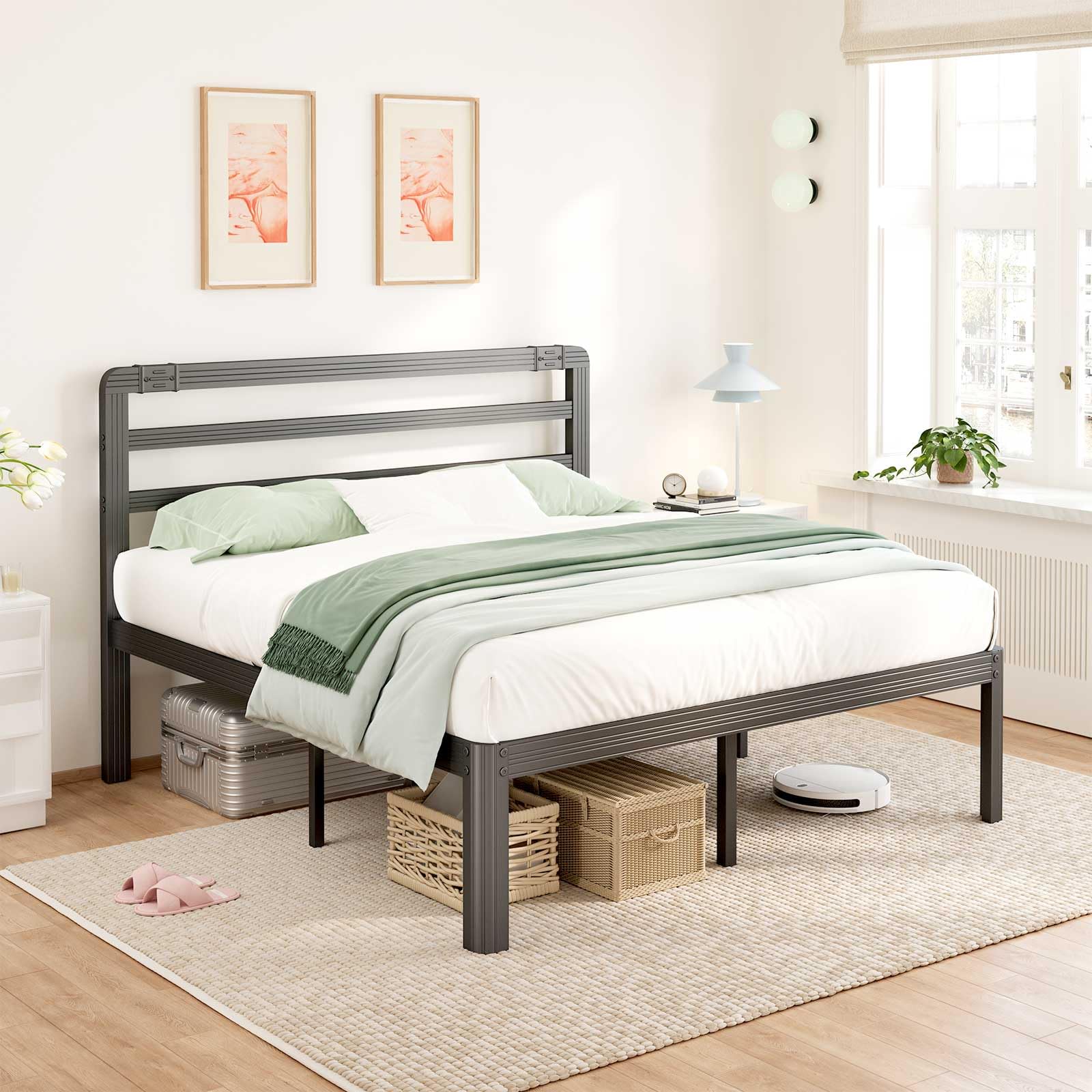Premium Quality Queen Size Bed Frame - Reinforced Thickened