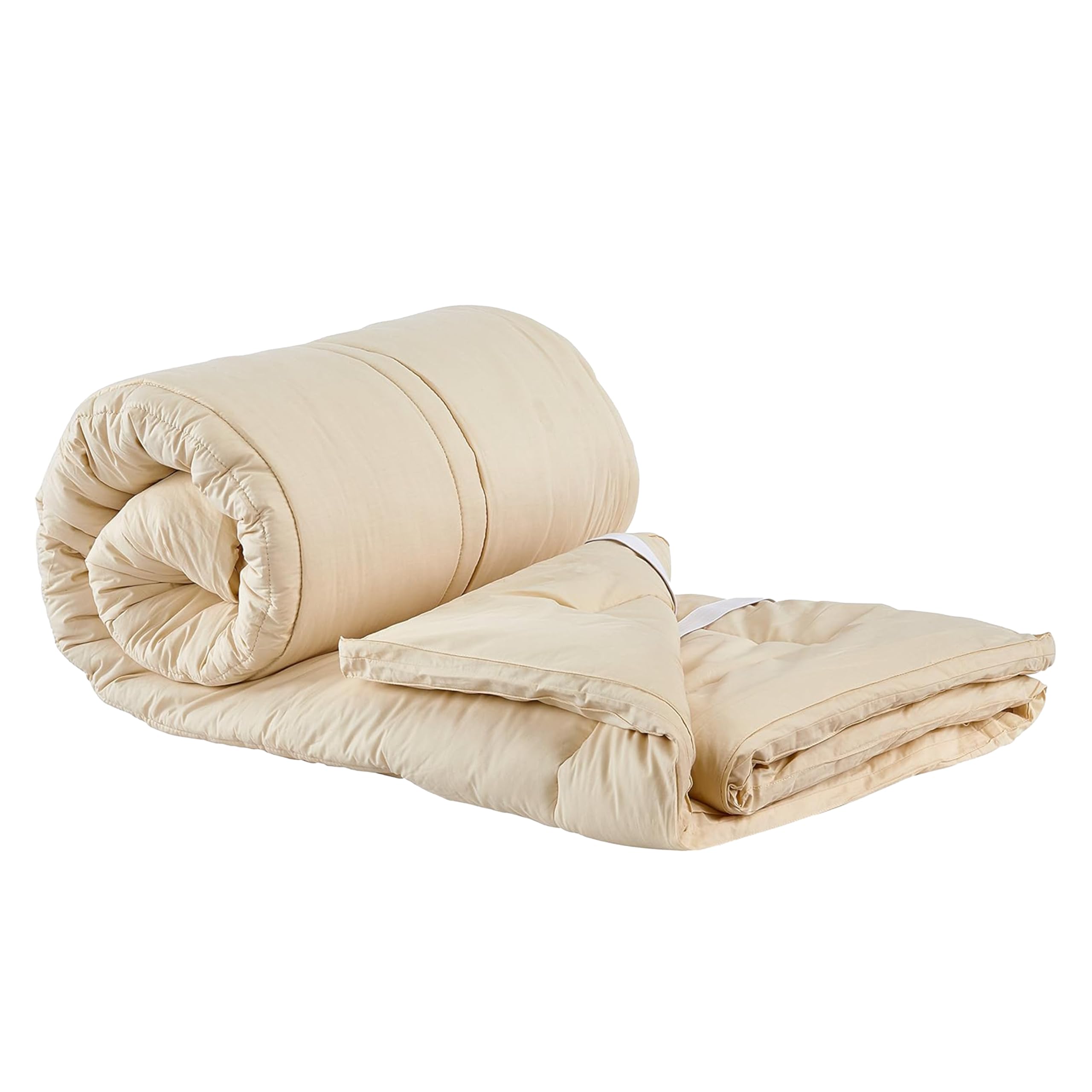 myMerino 100% Organic Duvet Wool Topper with Cotton Cover for All Seasons