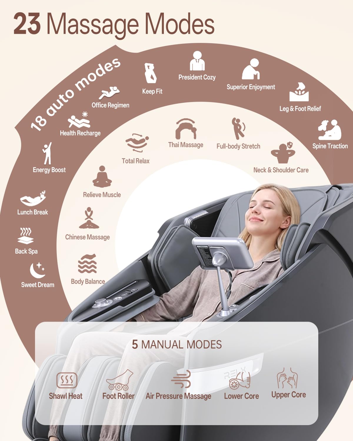 4D Massage Chair Full Body Zero Gravity SL-Track Shiatsu