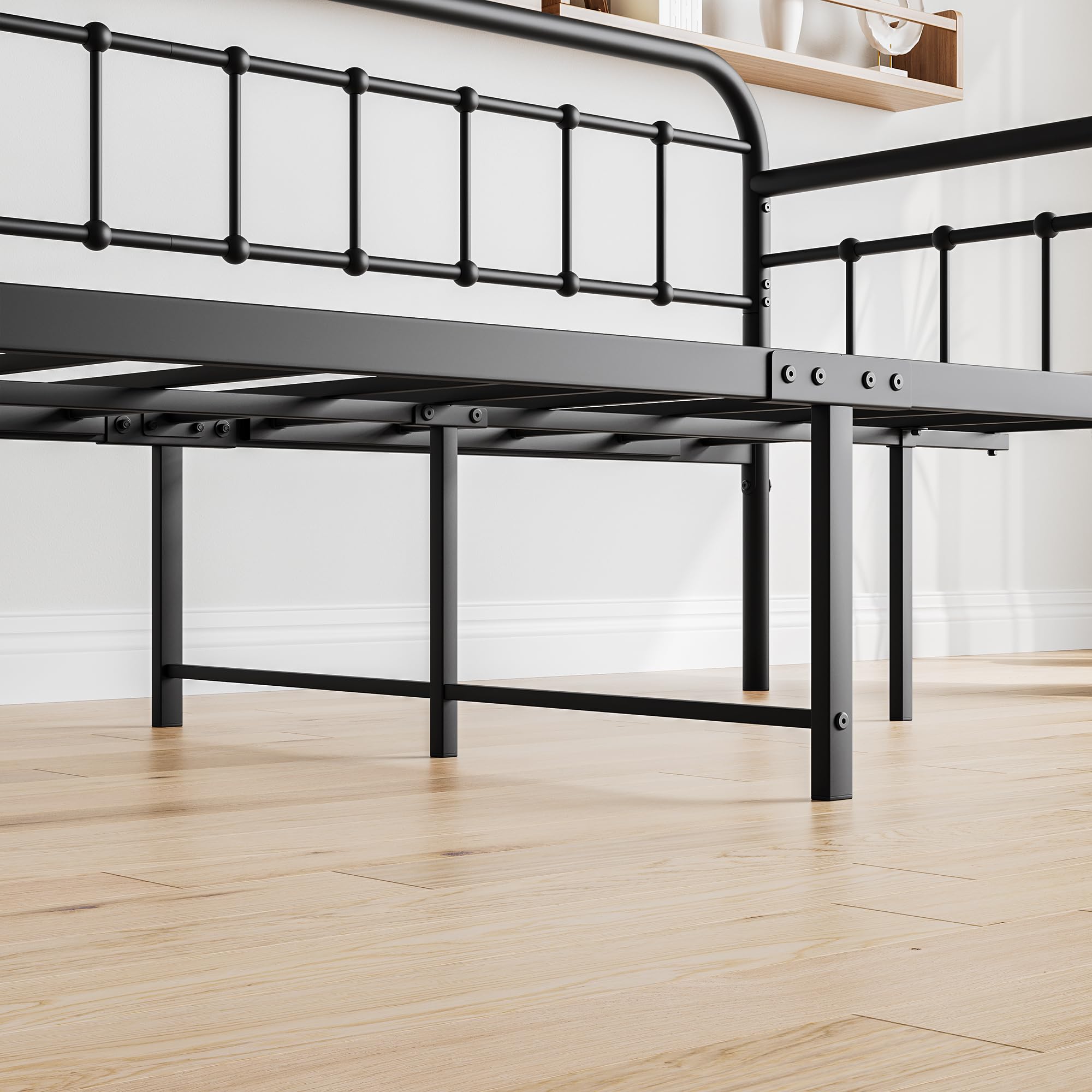 Daybed Frame Heavy Duty Slats Sofa Bed Platform Mattress Foundation
