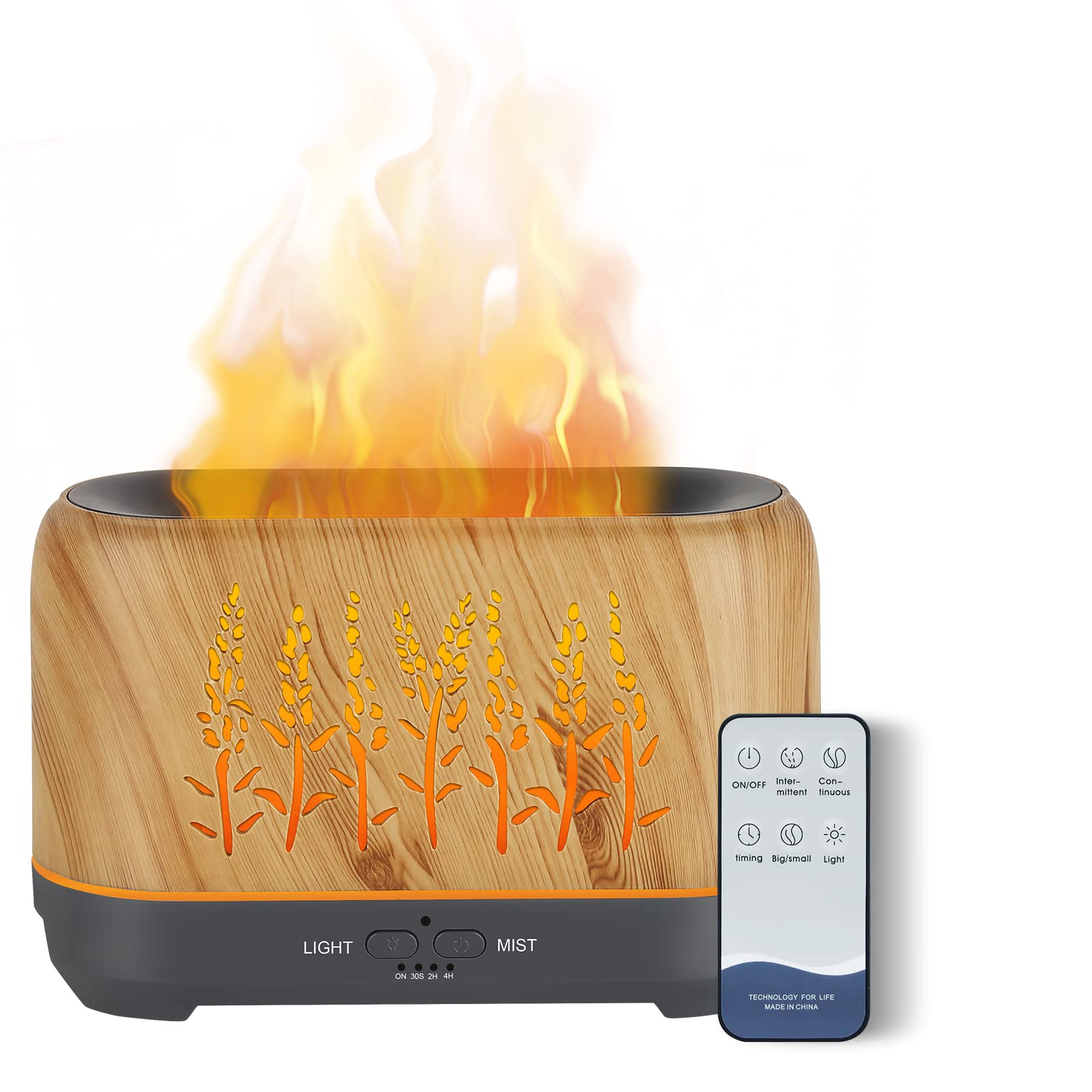 Oil Diffuser, 240ml Ultrasonic Flame Oil Diffuser, 3 Mist Mode 4