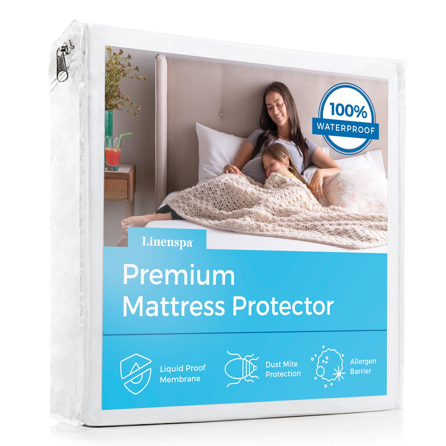 Premium Waterproof Mattress Protector - Full Size - Breathable