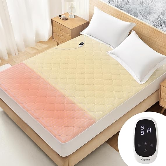 Heated Mattress Pad Quilted Multizone electric mattress pad Individual Body and Feet Bed