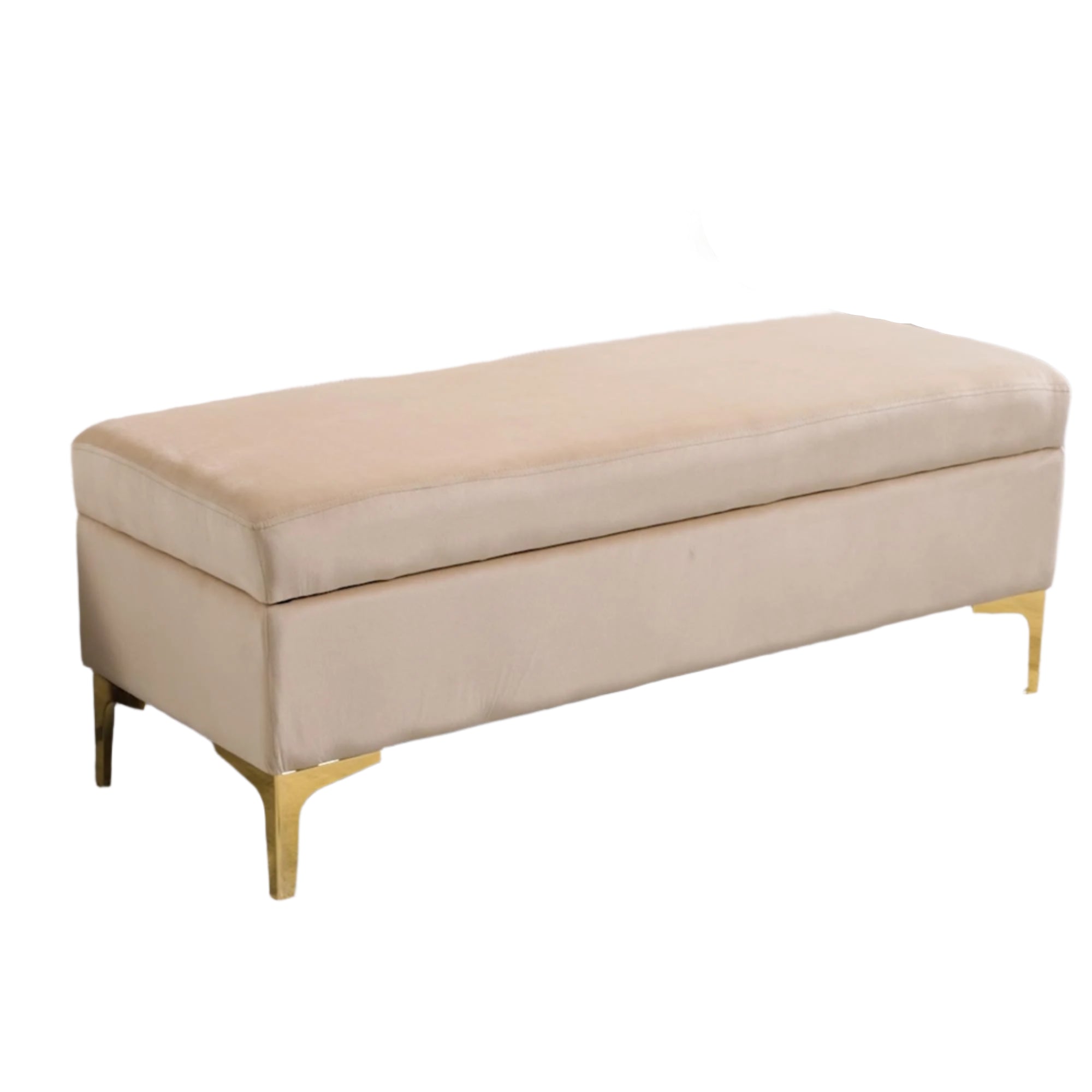 46 Inches Storage Bench End of Bed Ottoman Upholstered Foot Rest