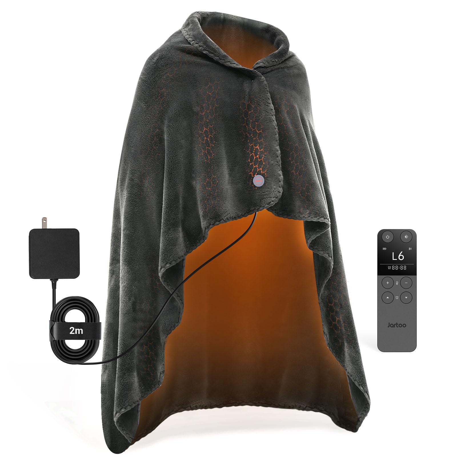 Heated Blanket Electric Throw, Portable Washable Heated Shawl Wraps