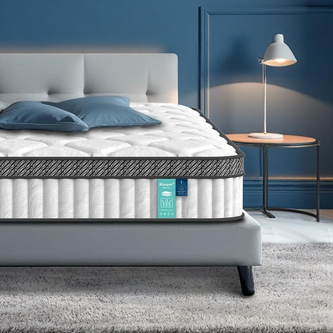 12 inch Queen Mattress, Hybrid Memory Foam and Pocket Spring, Motion Isolation