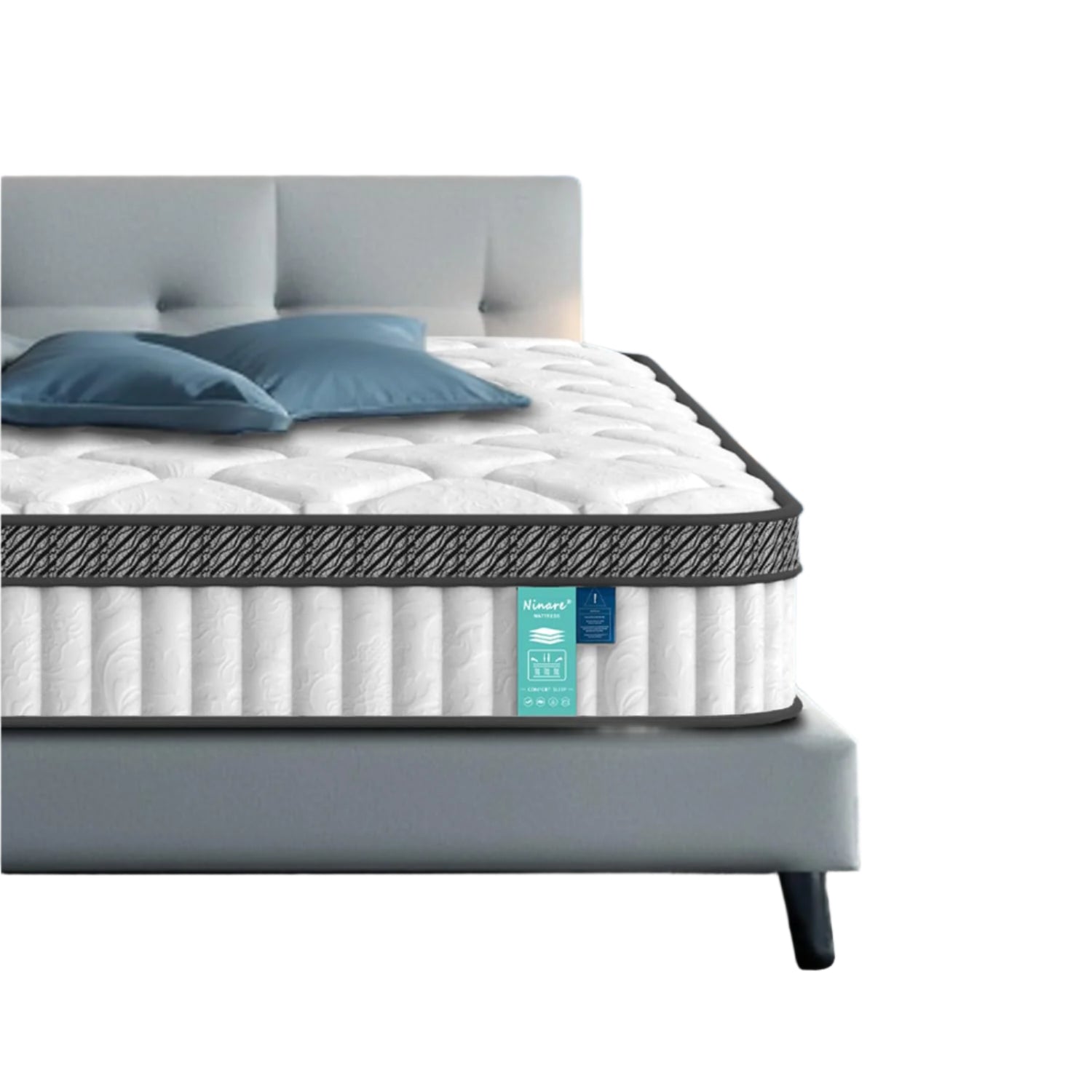 12 inch Queen Mattress, Hybrid Memory Foam and Pocket Spring