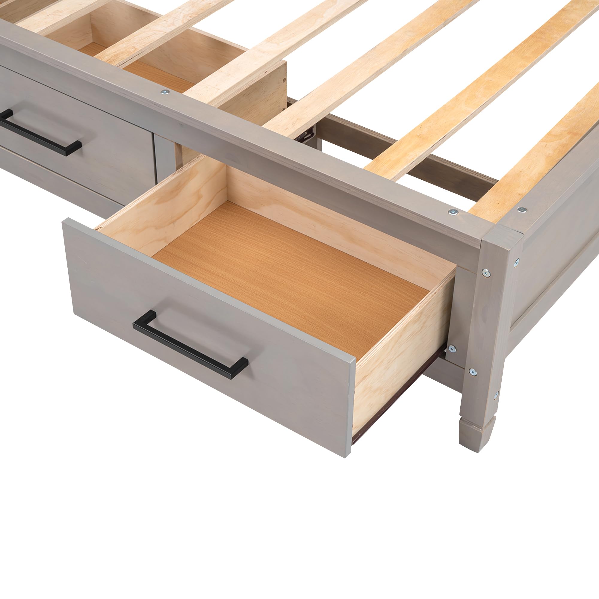 Lounge Daybed with Storage Shelves, Cork Board, USB Ports and 3 Drawers