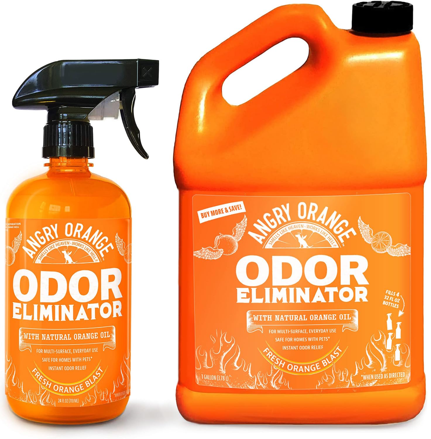 Pet Odor Eliminator for Strong Odor – 2-Pack Citrus Deodorizers for Dog or Cat Smells