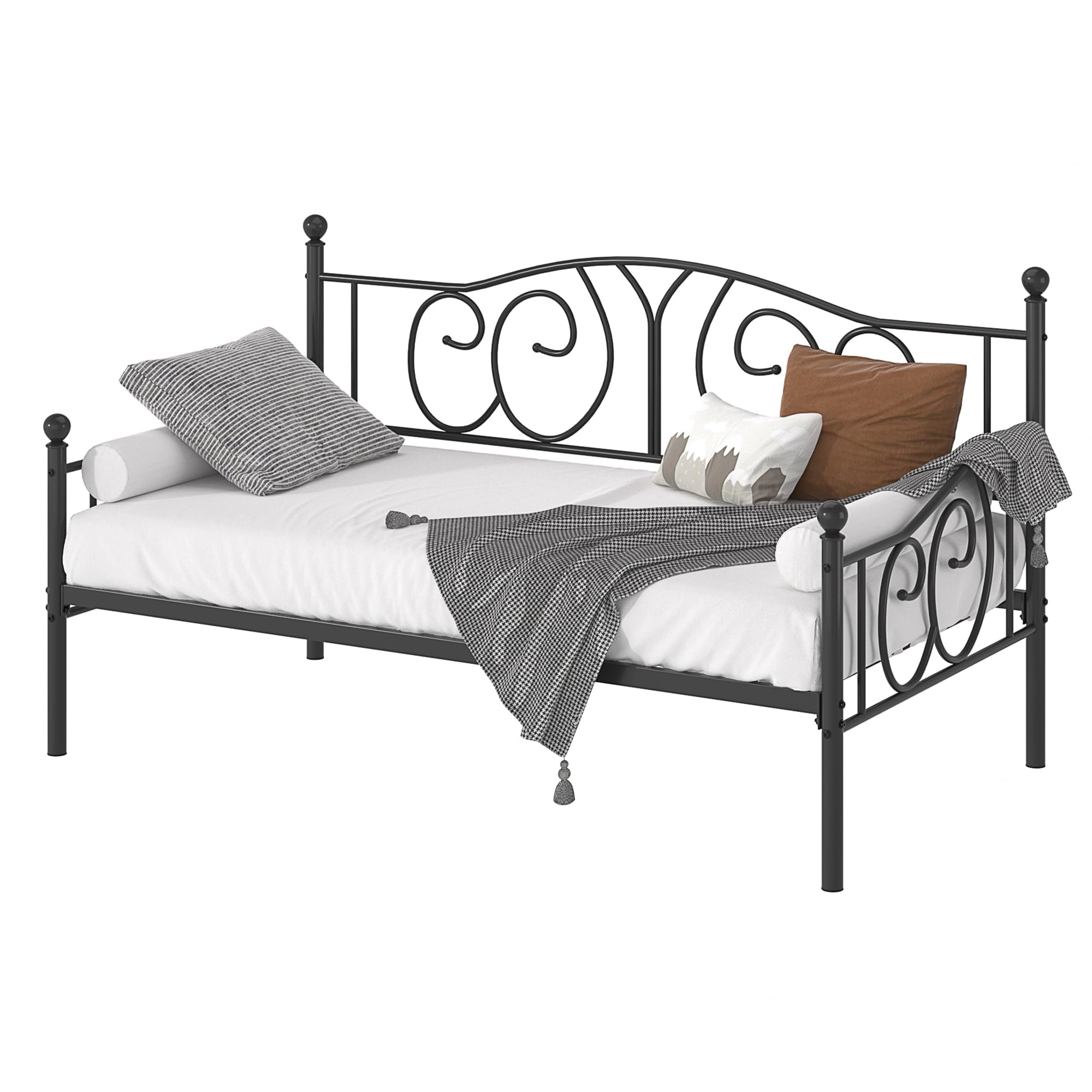 Metal Daybed Frame Multifunctional Platform Bed Sofa Mattress Foundation