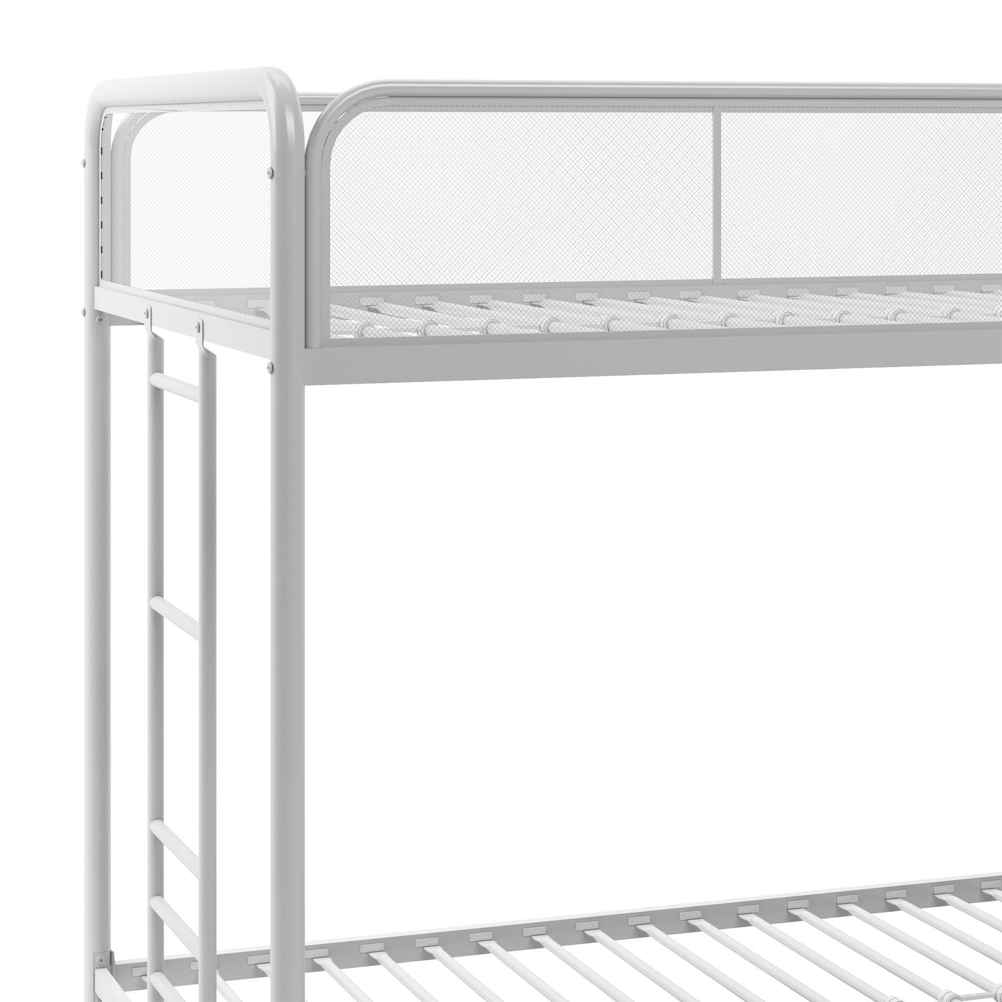 Triple Twin Metal Bunk Bed, Off White