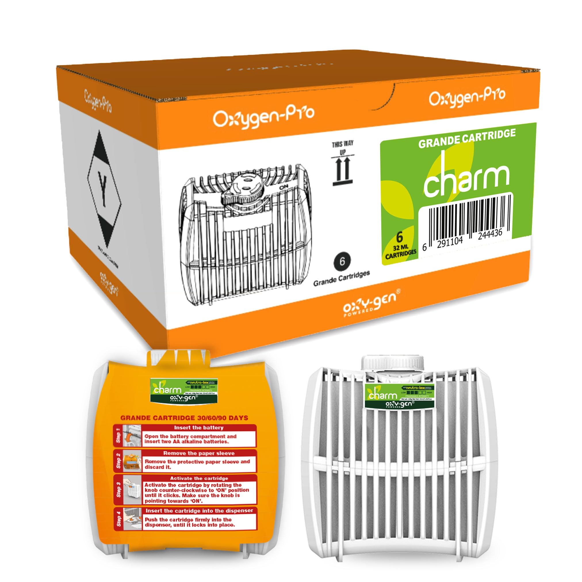 Charm, Cucumber Melon Medium Fragrance Cartridge For Oxy-Gen Powered
