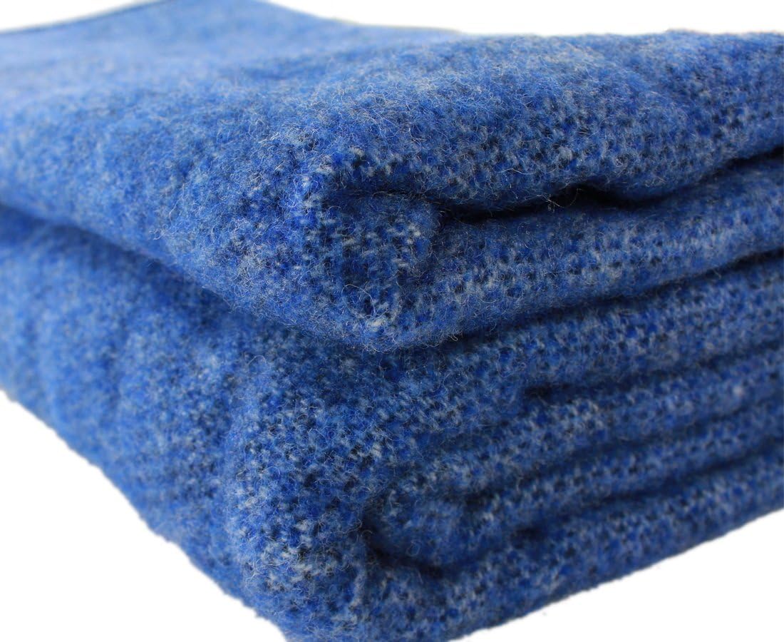 100% Irish Wool Blanket, Large King Size 90" x 109" Inches, Traditional