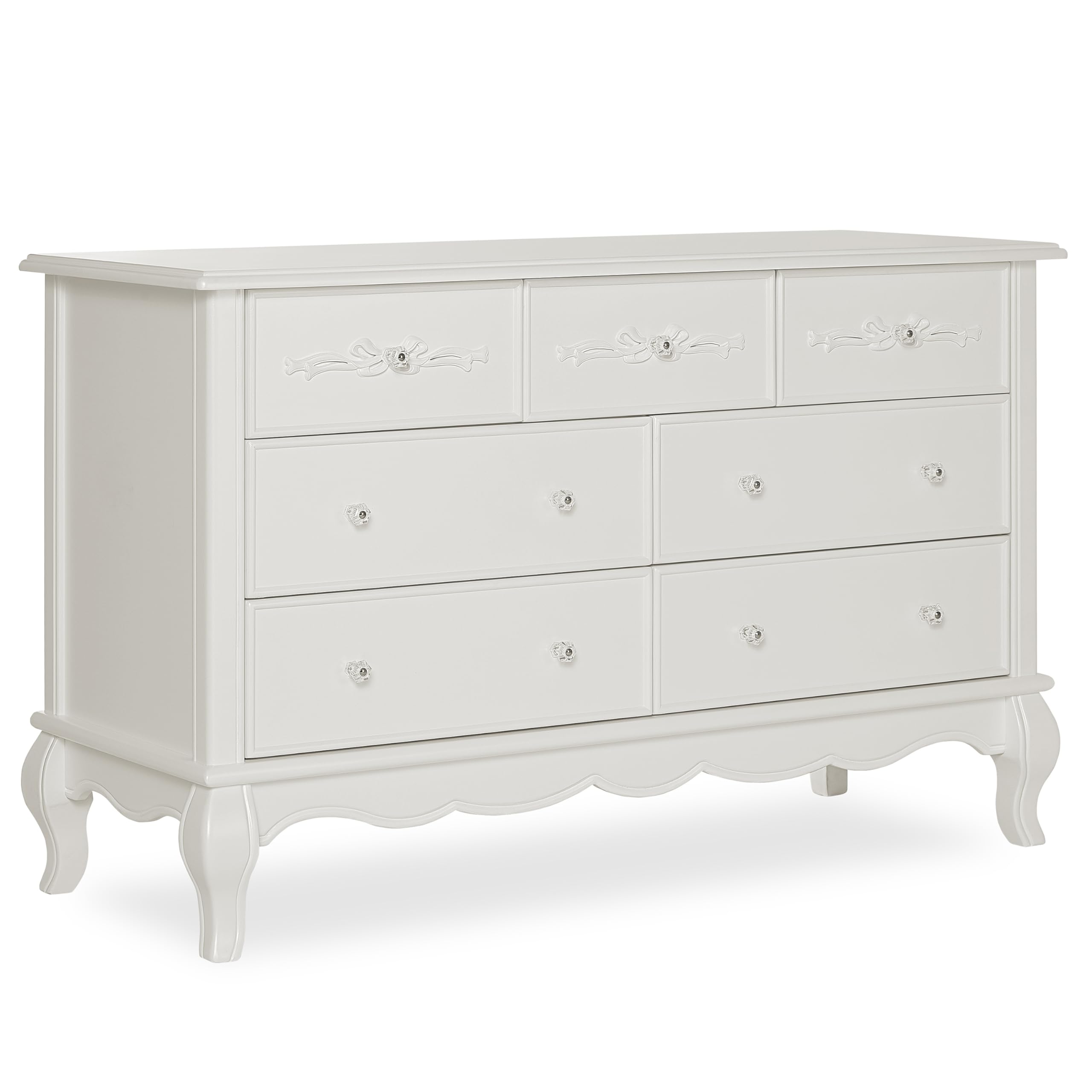 Aurora Double Dresser for Bedroom, Storage Dresser Organizer with 7 Spacious Drawers