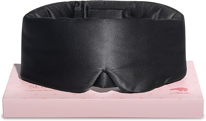 Silk Sleep Mask for Side Sleeper, Eye Mask Sleeping for Women Men 100% 22 Momme