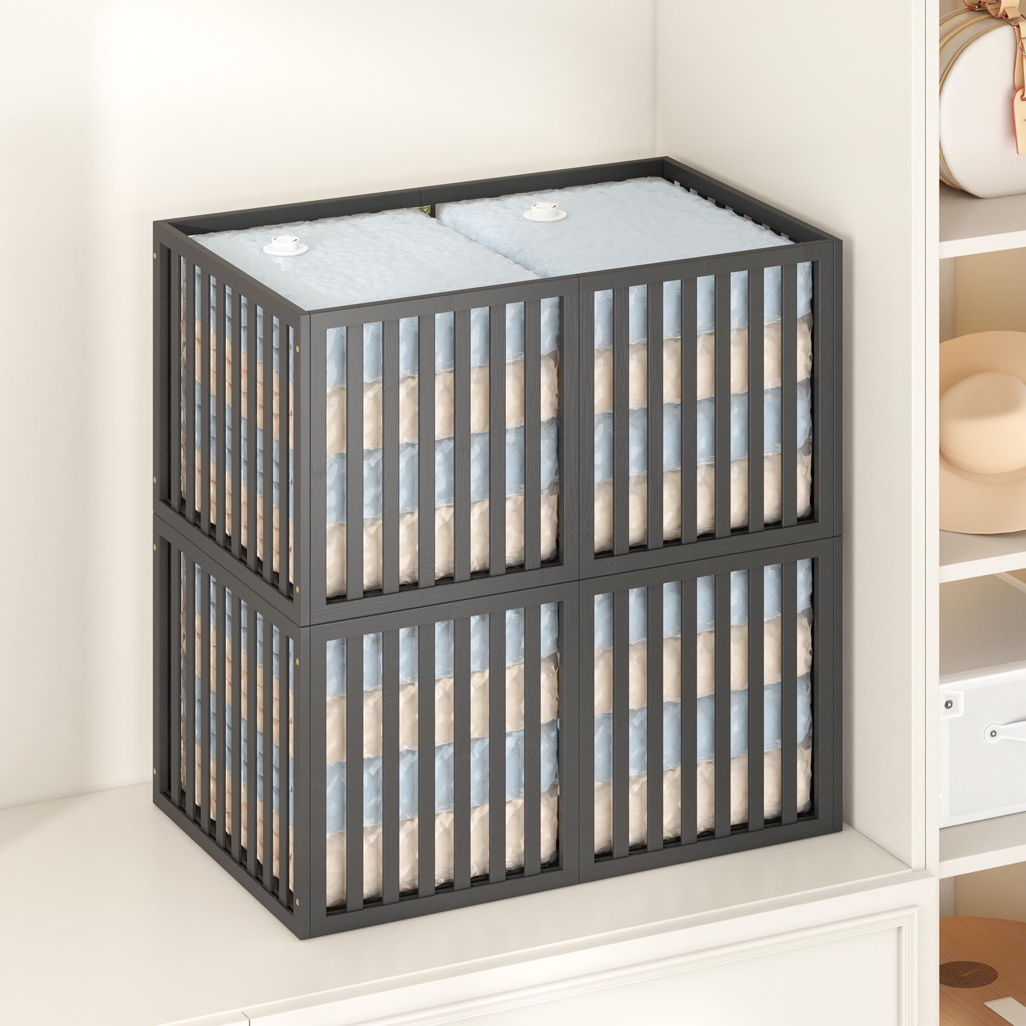 Clothes Storage Container - Large 90L Closet Organizers and Blanket Storage Bin