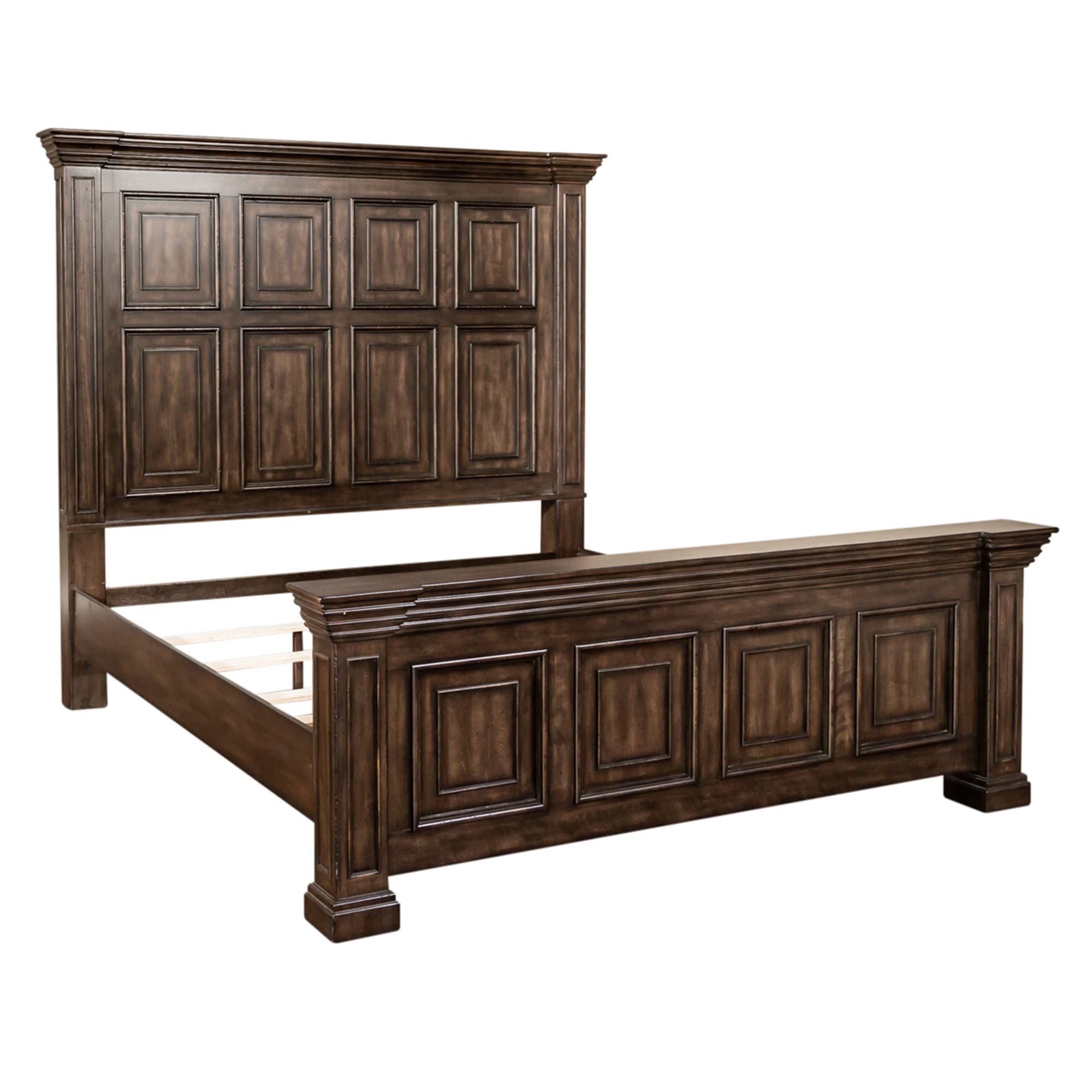 Big Valley King Panel Bed, W85 x D98 x H76, Light Brown