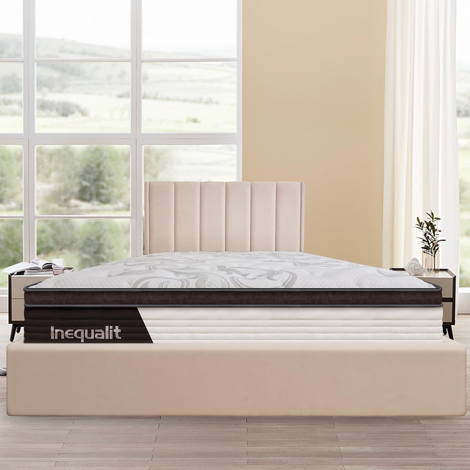 12 Inch White Full Memory Foam and Spring Hybrid Mattress