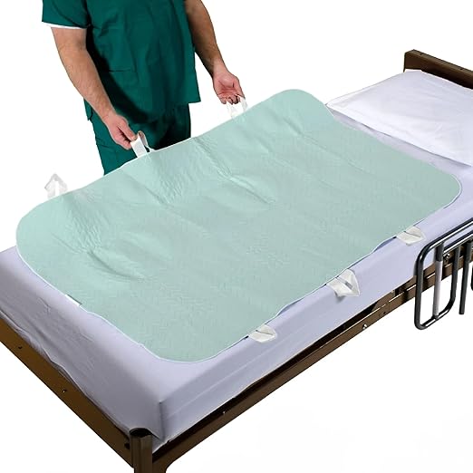 34" x 52" Positioning Bed Pad with Handles (3 Pack) | Incontinence Mattress Bedding
