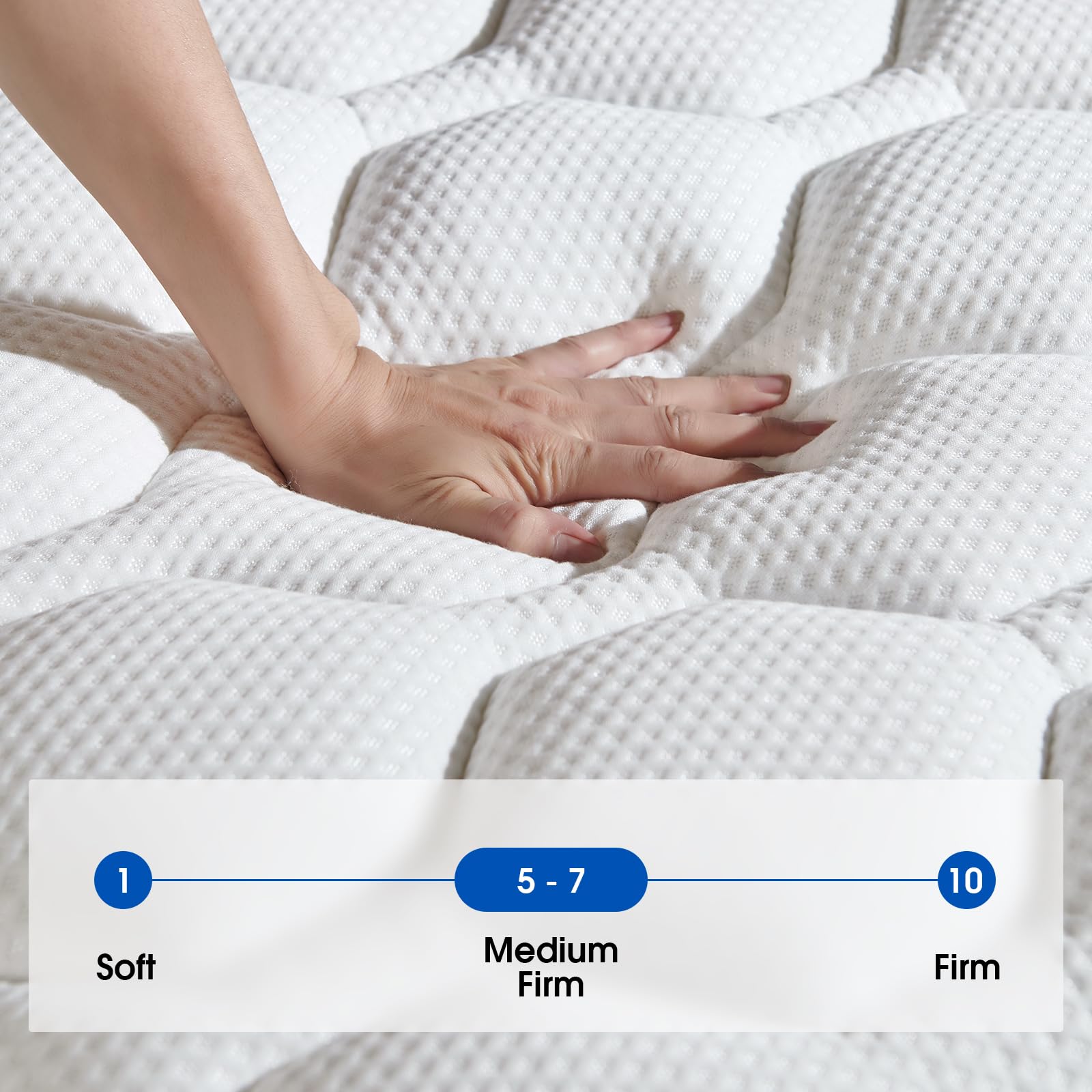 KauRelax King Size Mattress,12 Inch Hybrid King Mattress in a Box,Medium Firm,Gel Memory Foam and Pocket Springs,Pressure Relief,100-Night Trial,CertiPUR-US Certified