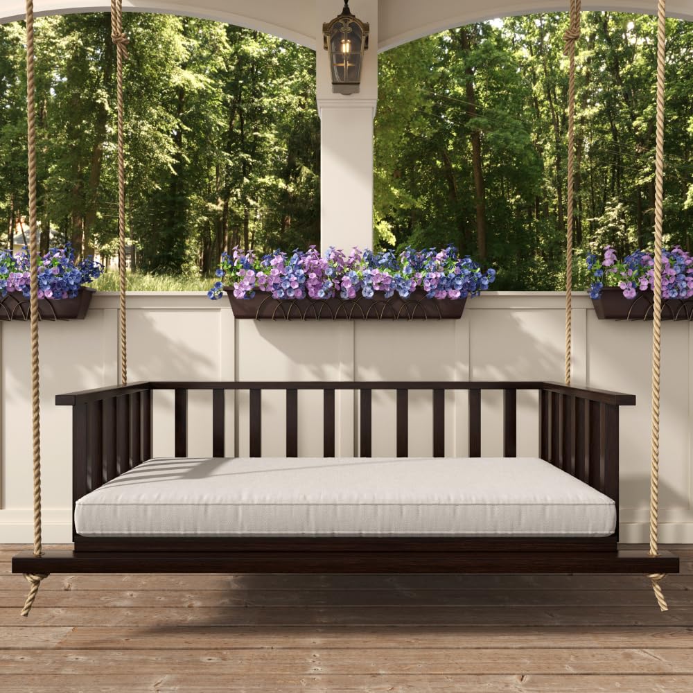 Steel Daybed Porch Swing with Included Outdoor Cushion Set