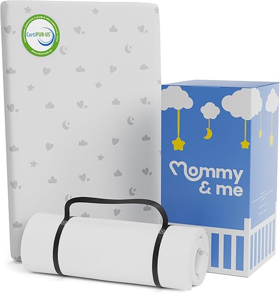 Pack and Play Mattress Pad (38"x26"x1") with Soft Washable Breathable Cover