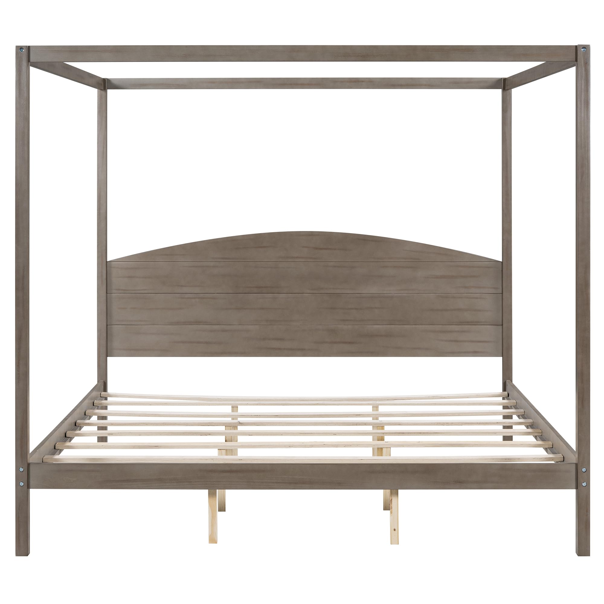 King Size Canopy Bed Wood King Platform Bed Frame