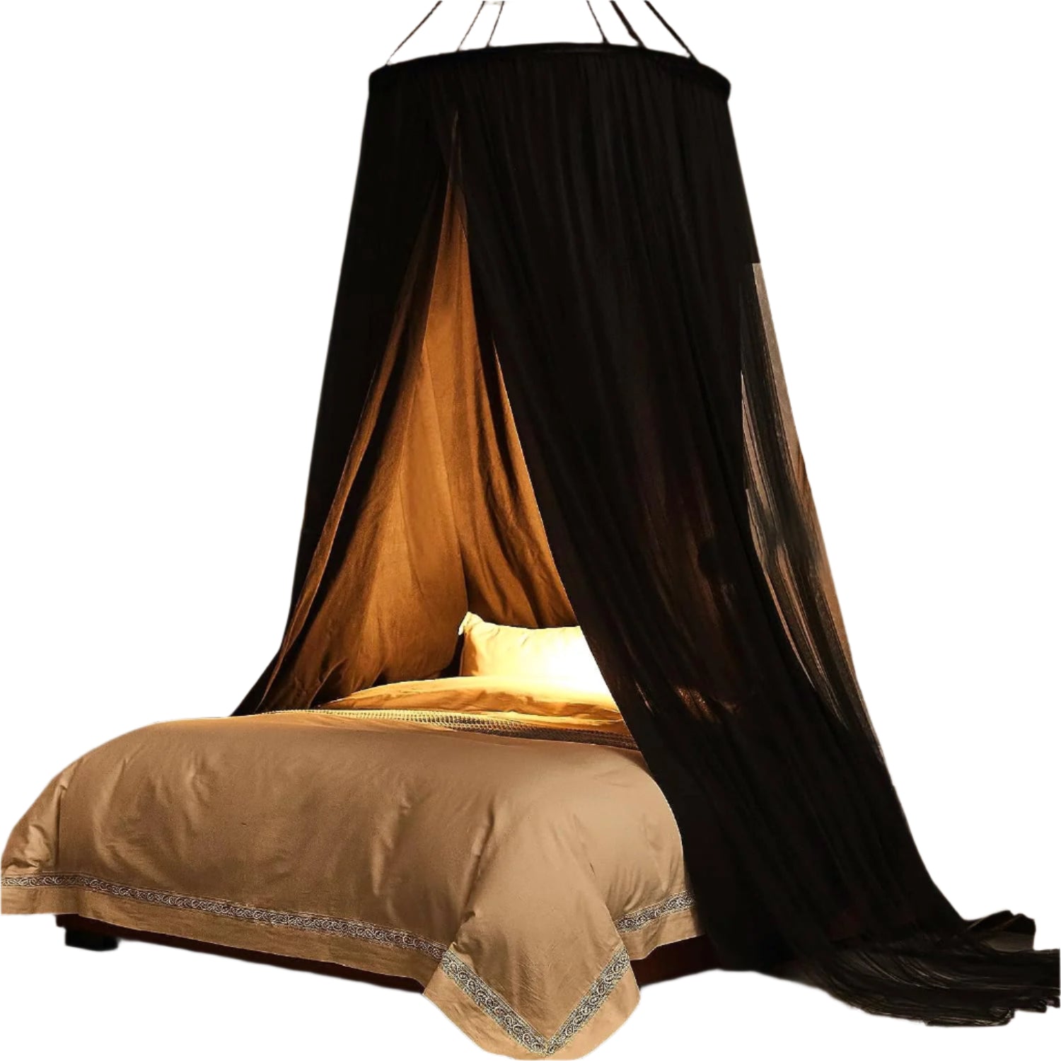 Princess Bed Canopy for Girls & Adults, Double Layer Canopy Bed Curtain
