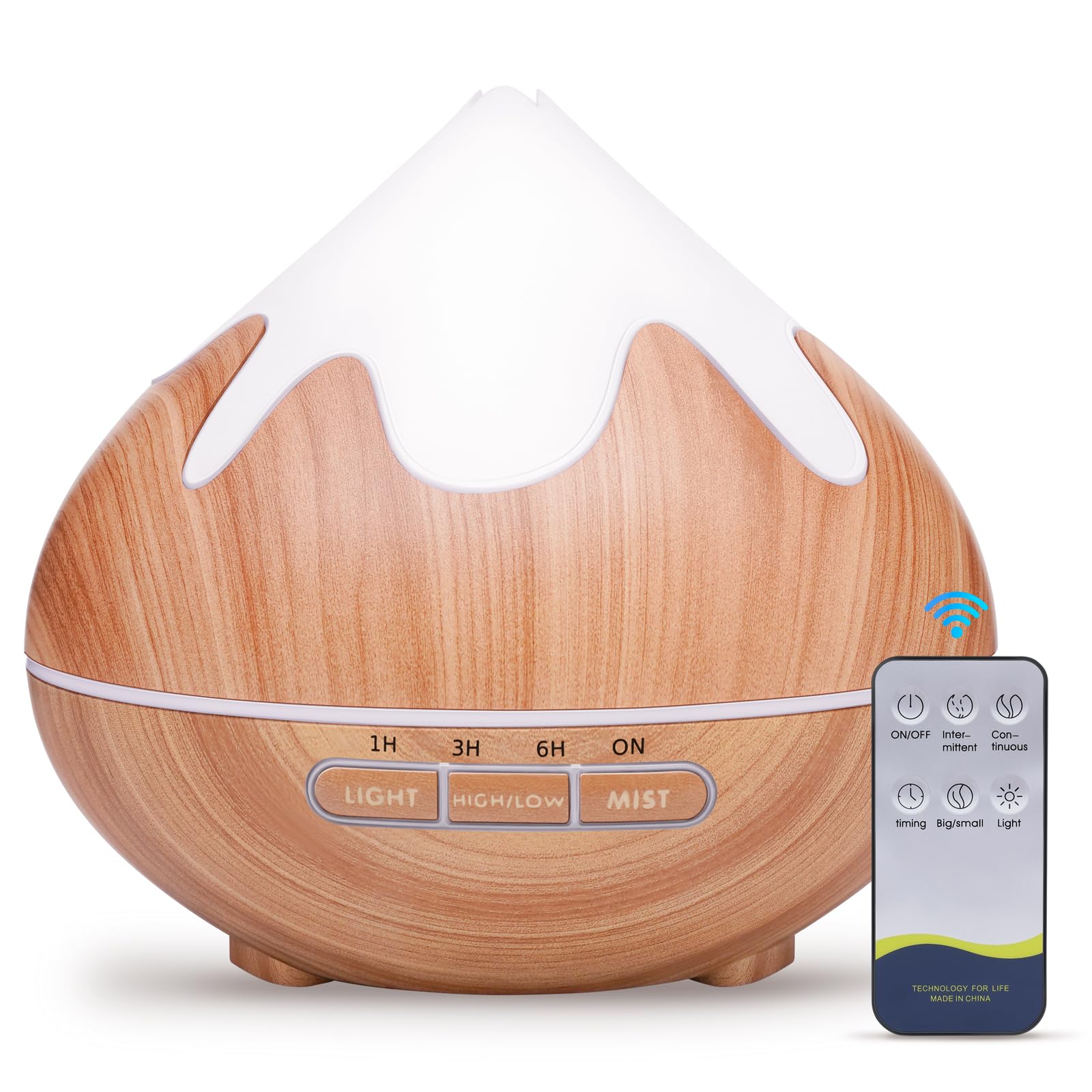 500ML Essential Oil Diffuser, Aromatherapy Diffuser with Remote Contro