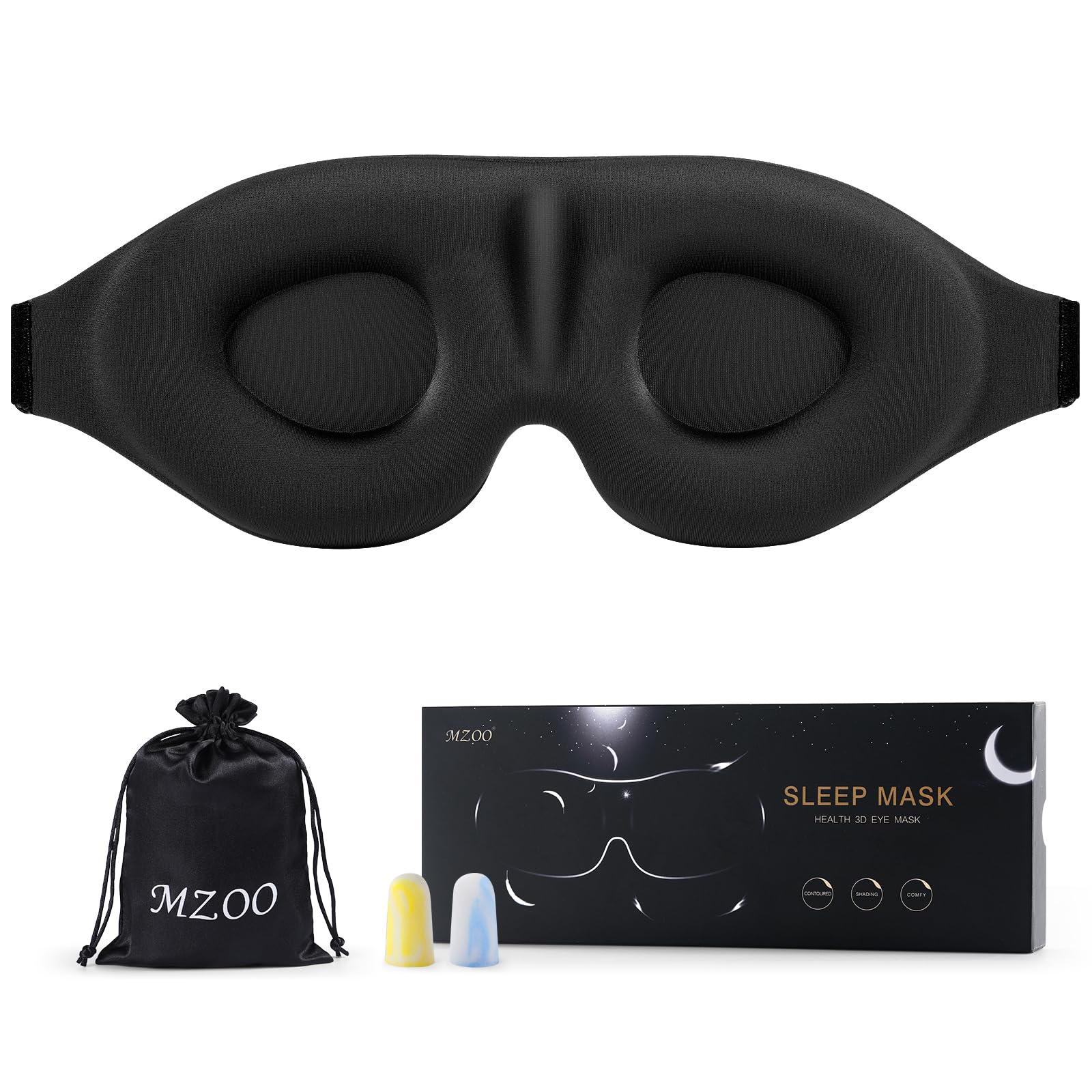 Sleep Eye Mask for Side Sleeper Men Women, Zero Eye Pressure 3D Sleeping Mask