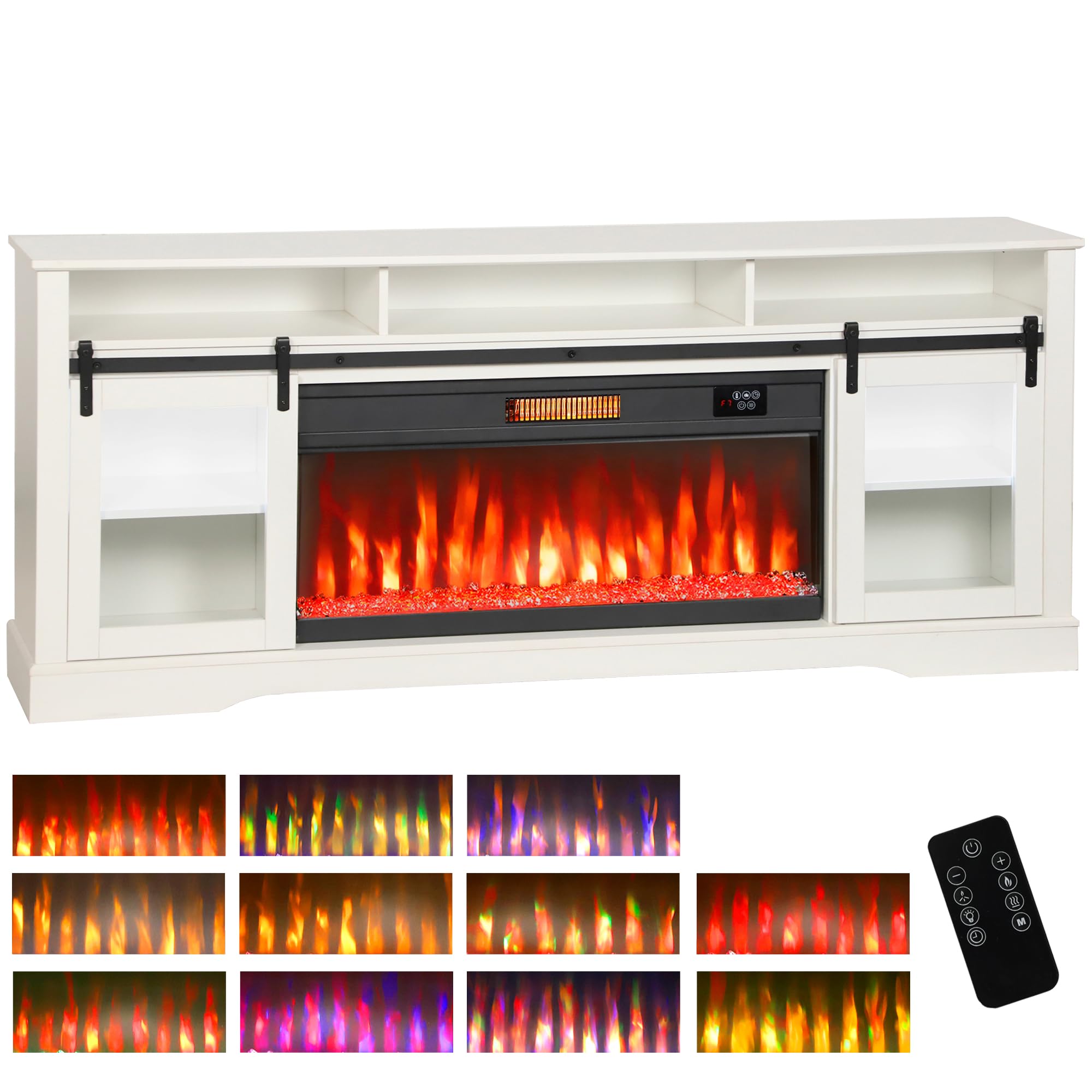 Electric Fireplace TV Stand for TVs up to 80"